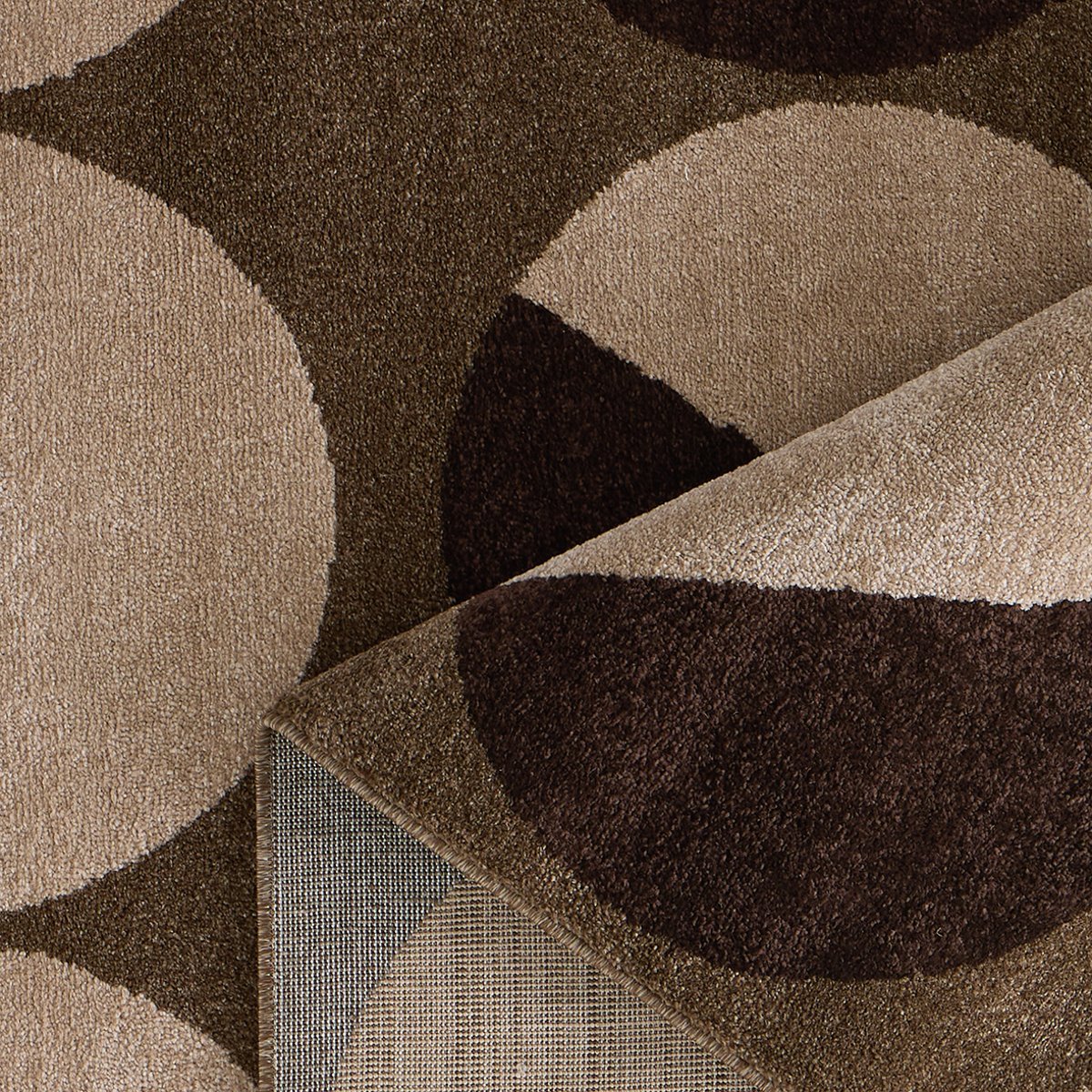 Tapis intérieur design graphique SANTAL marron, NAZAR RUGS