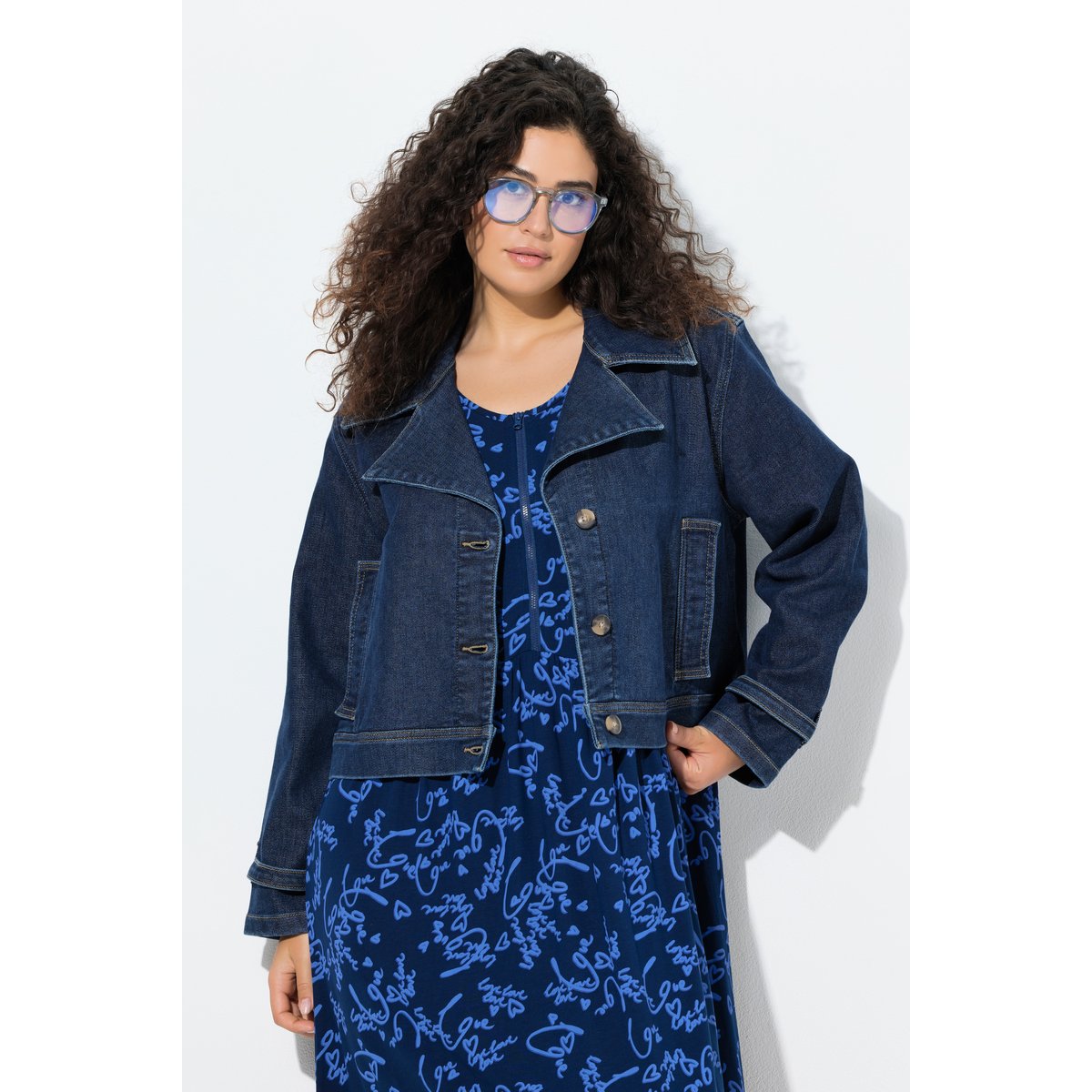 Veste en jean courte bleu jean, ULLA POPKEN