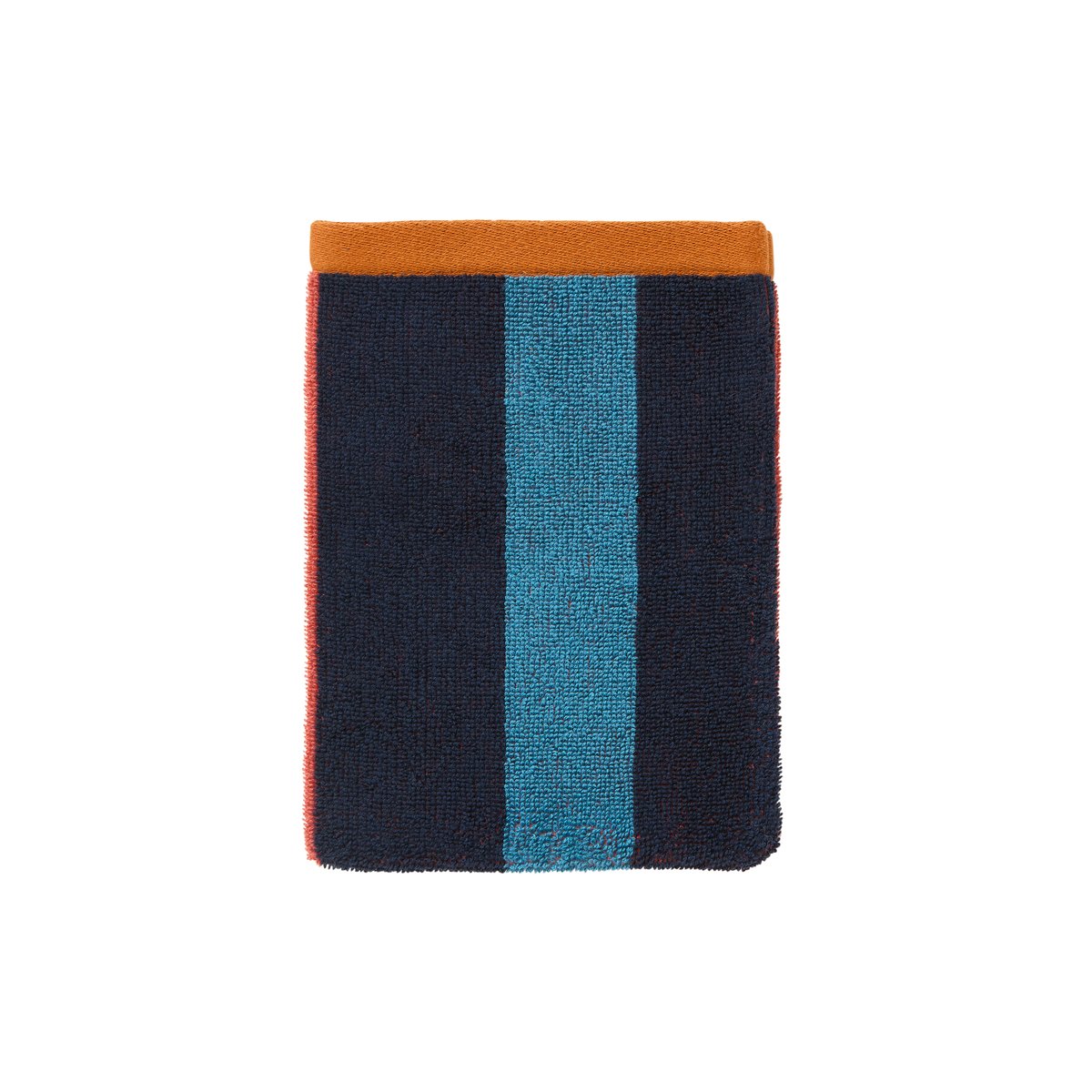 Gant de toilette coton ORINE marine, CARRE BLANC