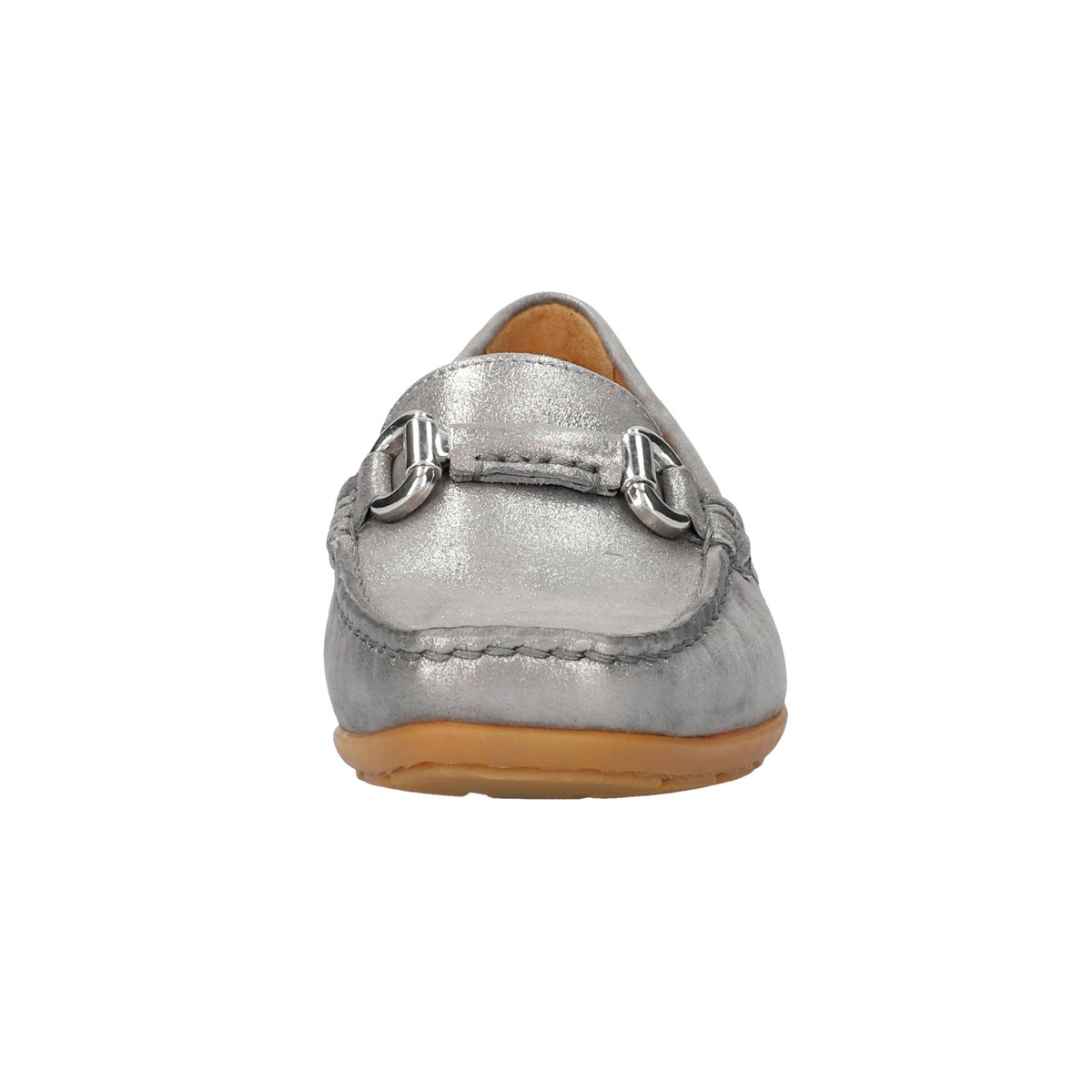Mocassins en cuir NATALA gris métal p5139, MEPHISTO