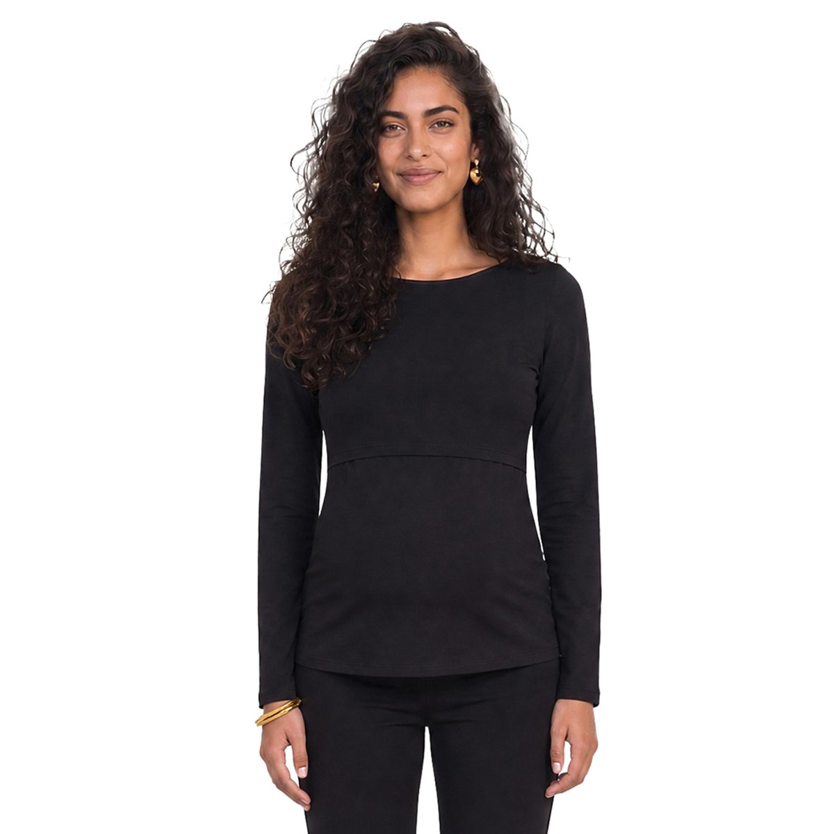 T-shirt grossesse et allaitement noir, VERTBAUDET