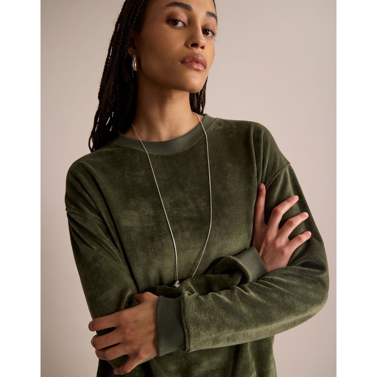 Sweatshirt Nath Ines de la Fressange Paris khaki, INES DE LA FRESSANGE PARIS