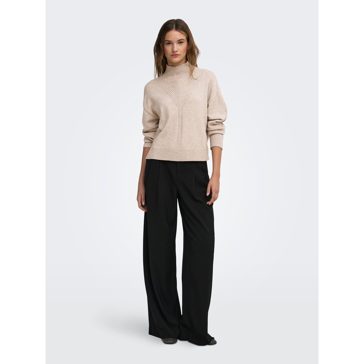 Pull En Maille mocha meringue, ONLY