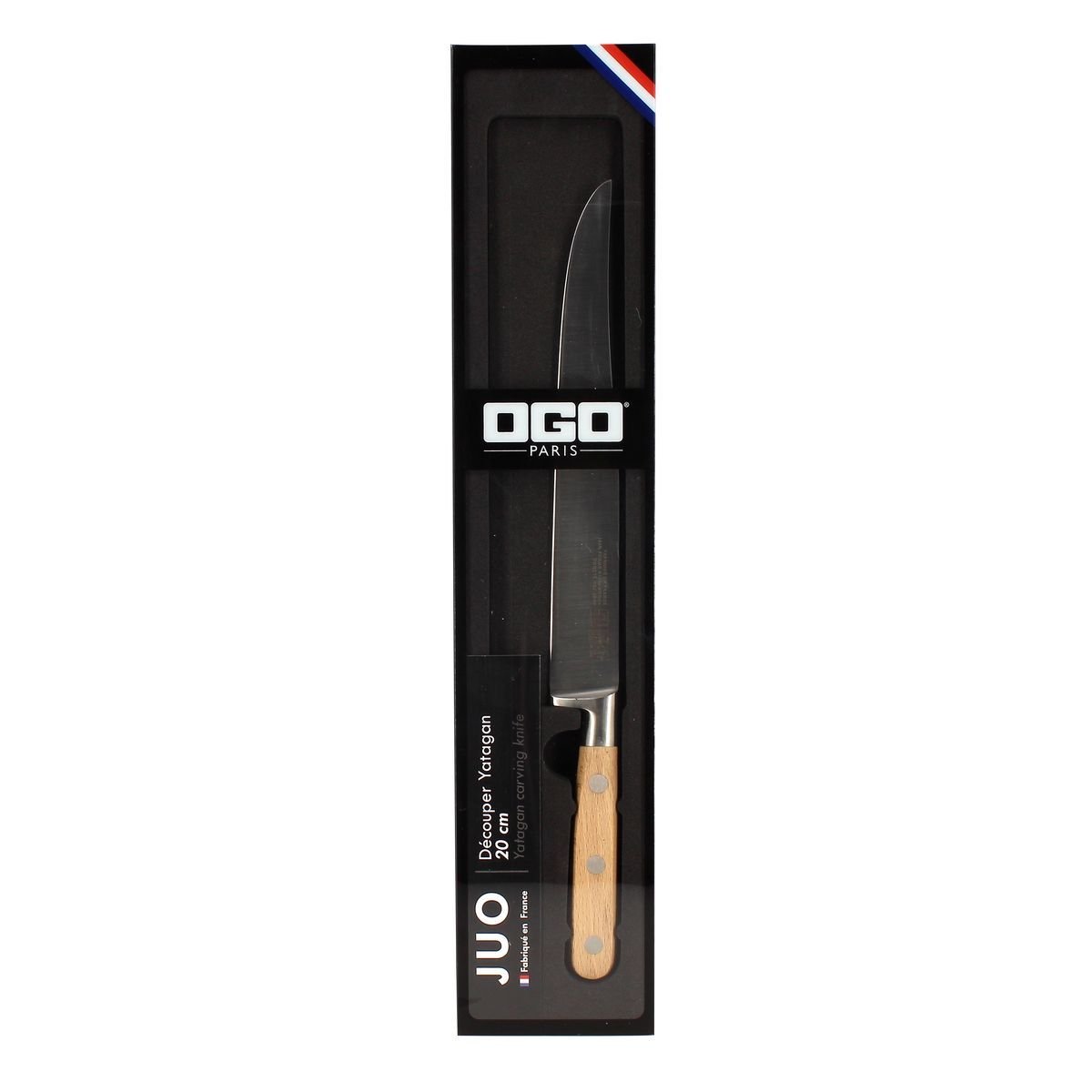 Couteau à découper 20cm, JUO inox-naturel, OGO LIVING