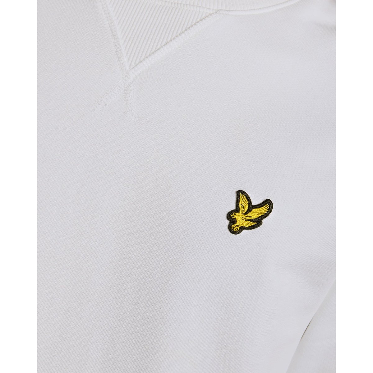 Sweat-shirt col rond en coton blanc, LYLE & SCOTT