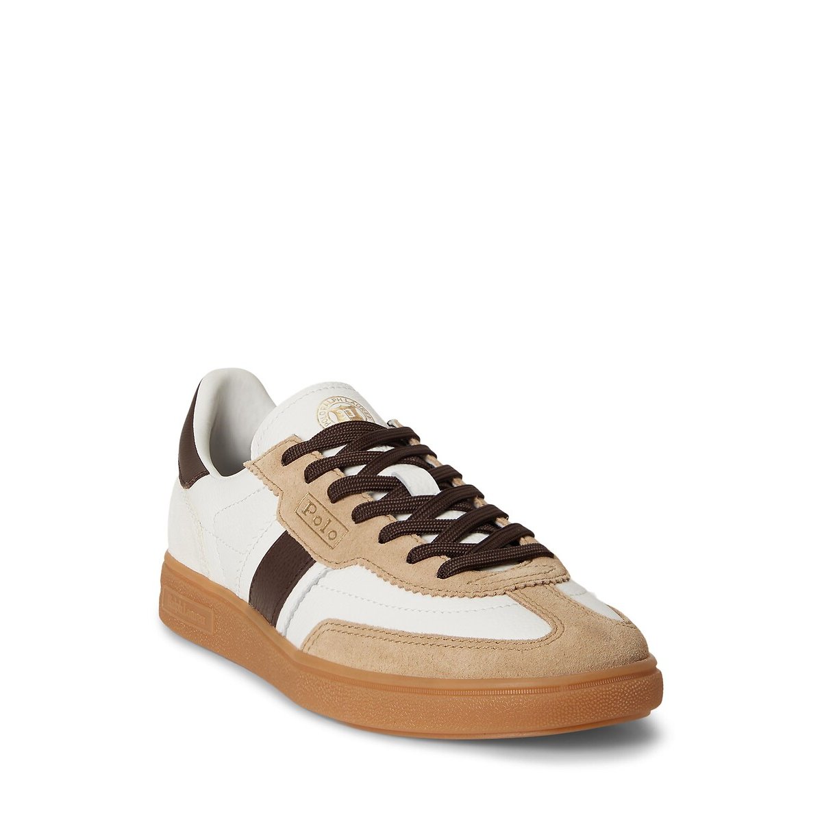 Zapatillas de ante BEDFORD blanco/marrón, POLO RALPH LAUREN