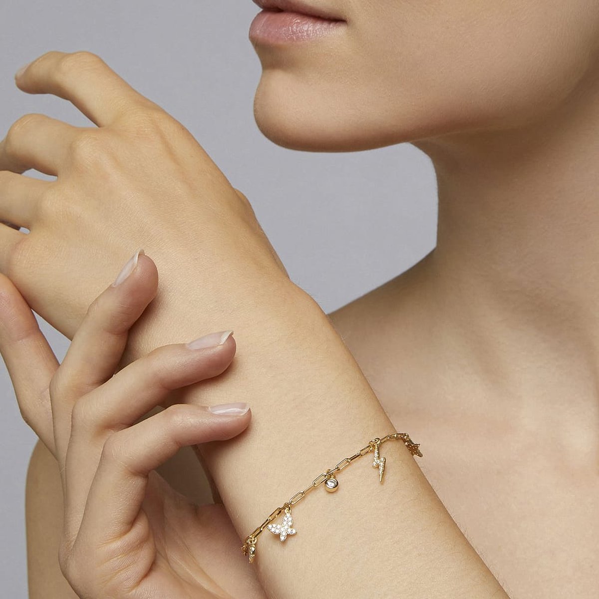 Bracelets en Argent/oxyde de zirconium De Zirconium et Oxyde de zirconium or, SOLIS