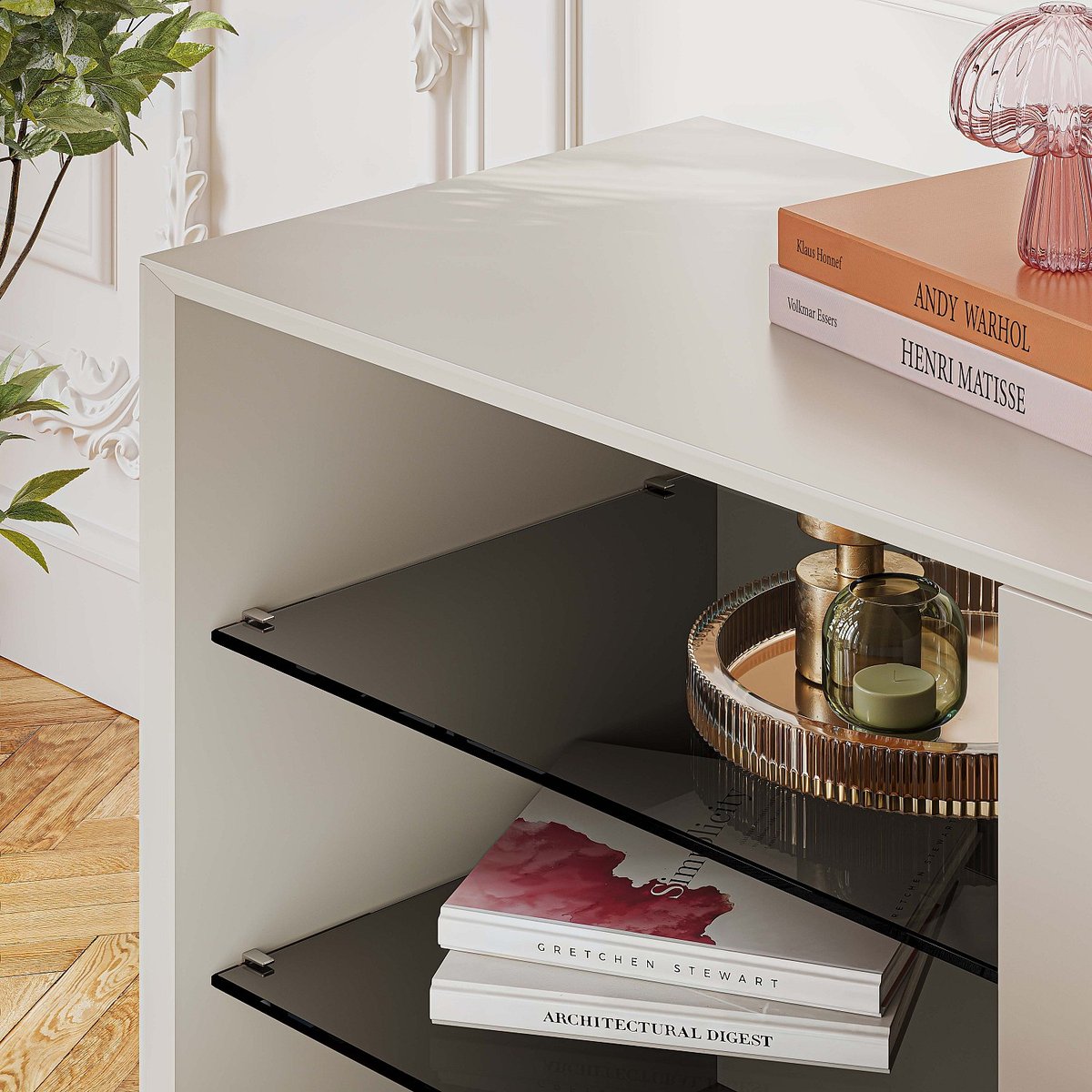 Buffet bois AGNES crème, HABITAT