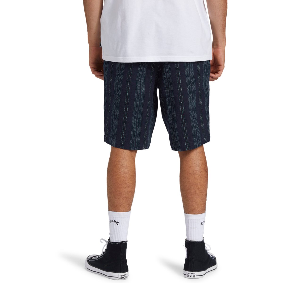 Short tissu écossais LARRY LAYBACK bleu navy, BILLABONG