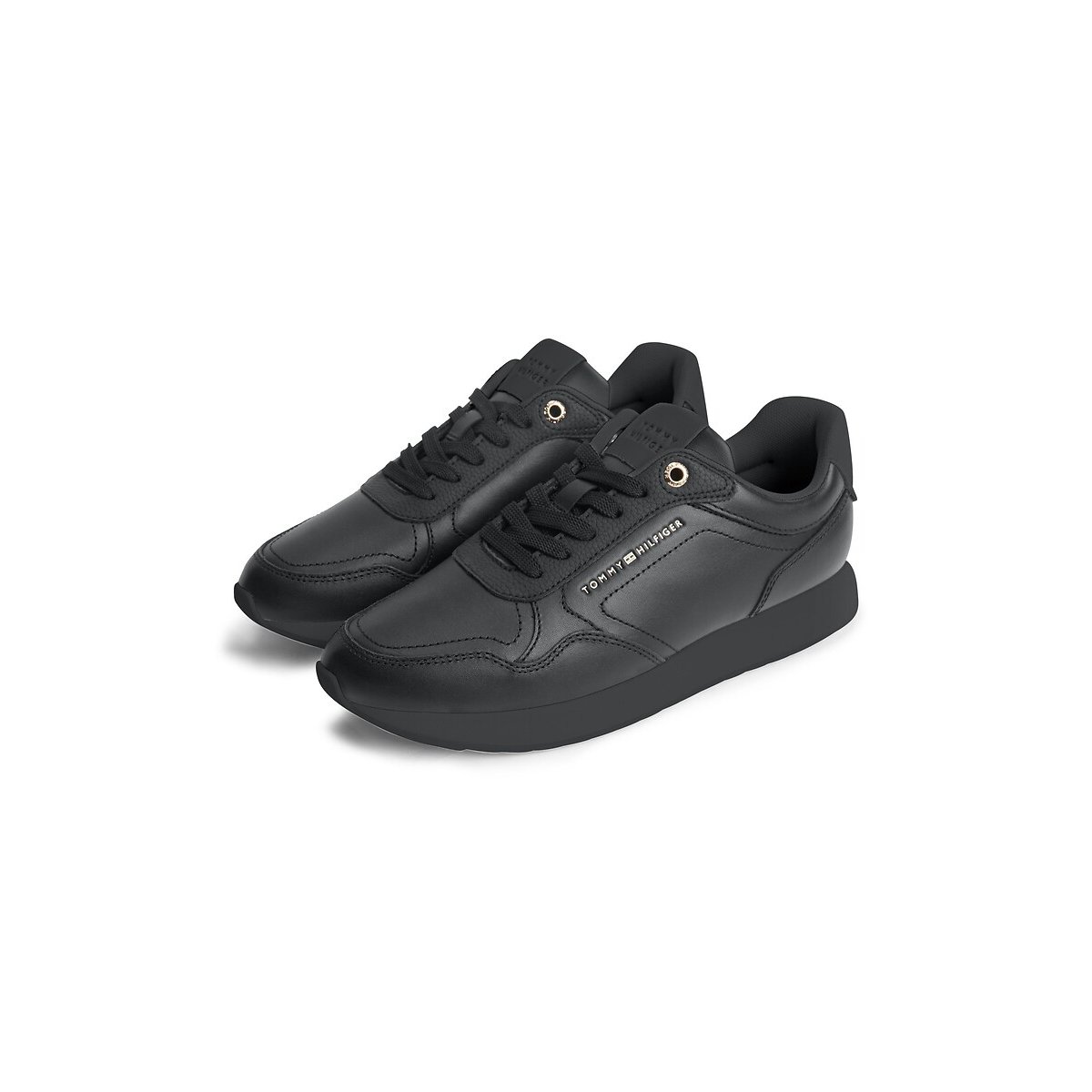 Baskets en cuir RETRO RUNNER noir, TOMMY JEANS