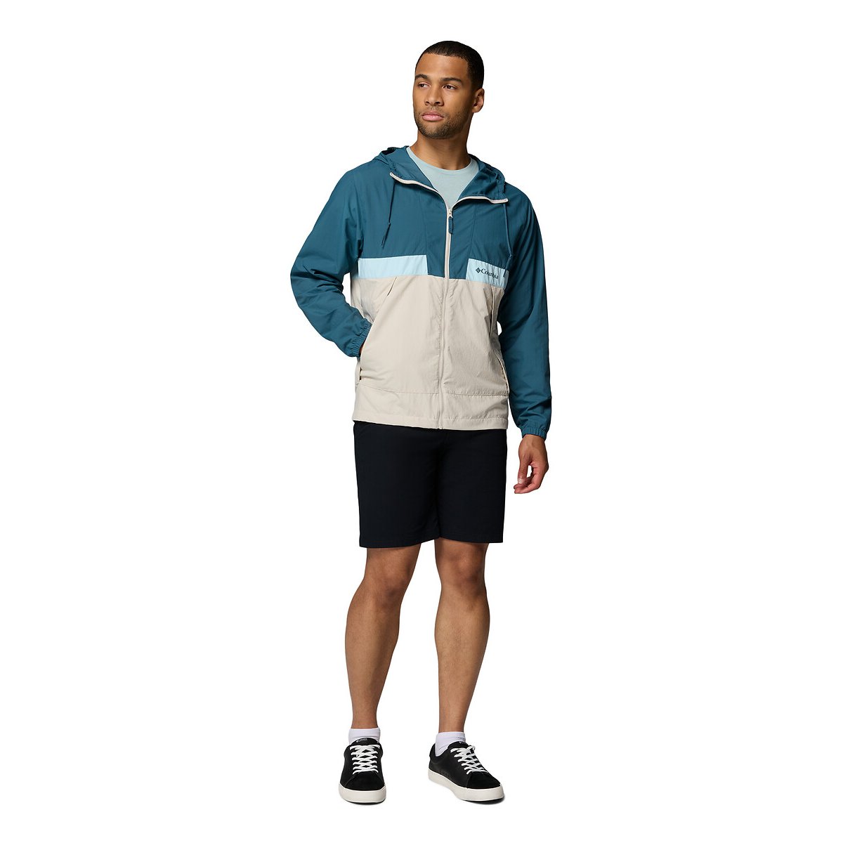 Columbia Spire Valley™ windjack met kap voor heren bauw + beige, COLUMBIA