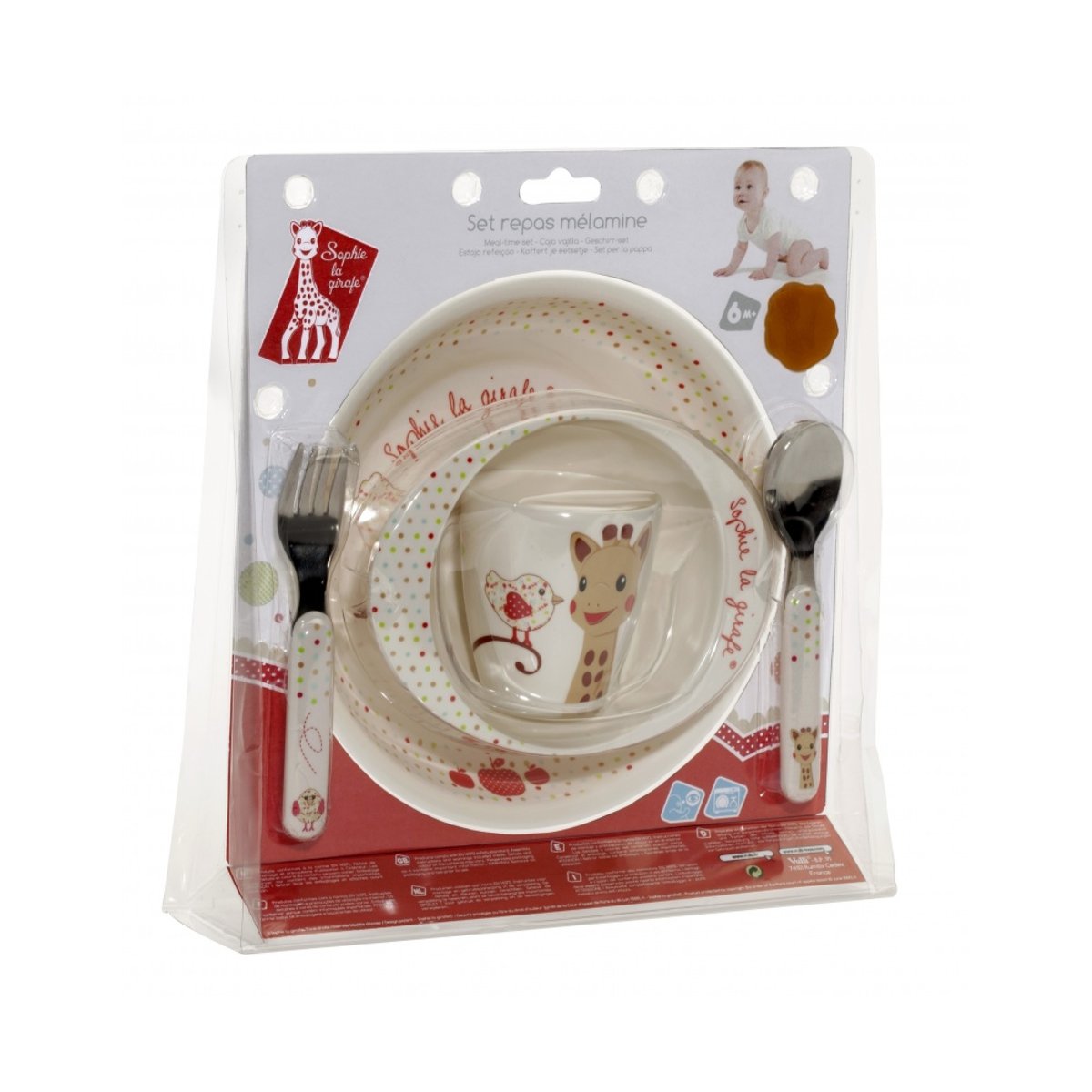 Set repas mélamine version kiwi Sophie la girafe autres, VULLI