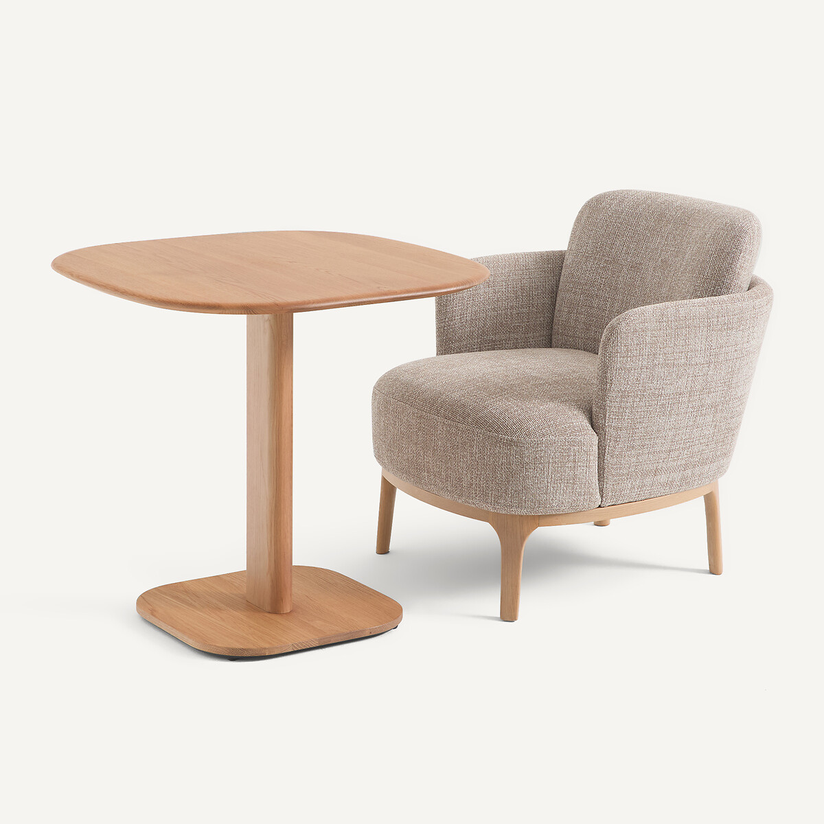 Eikenhouten loungetafel, ontwerp Emmanuel Gallina, MONCEAU naturel eikenhout, AM.PM X EMMANUEL GALLINA