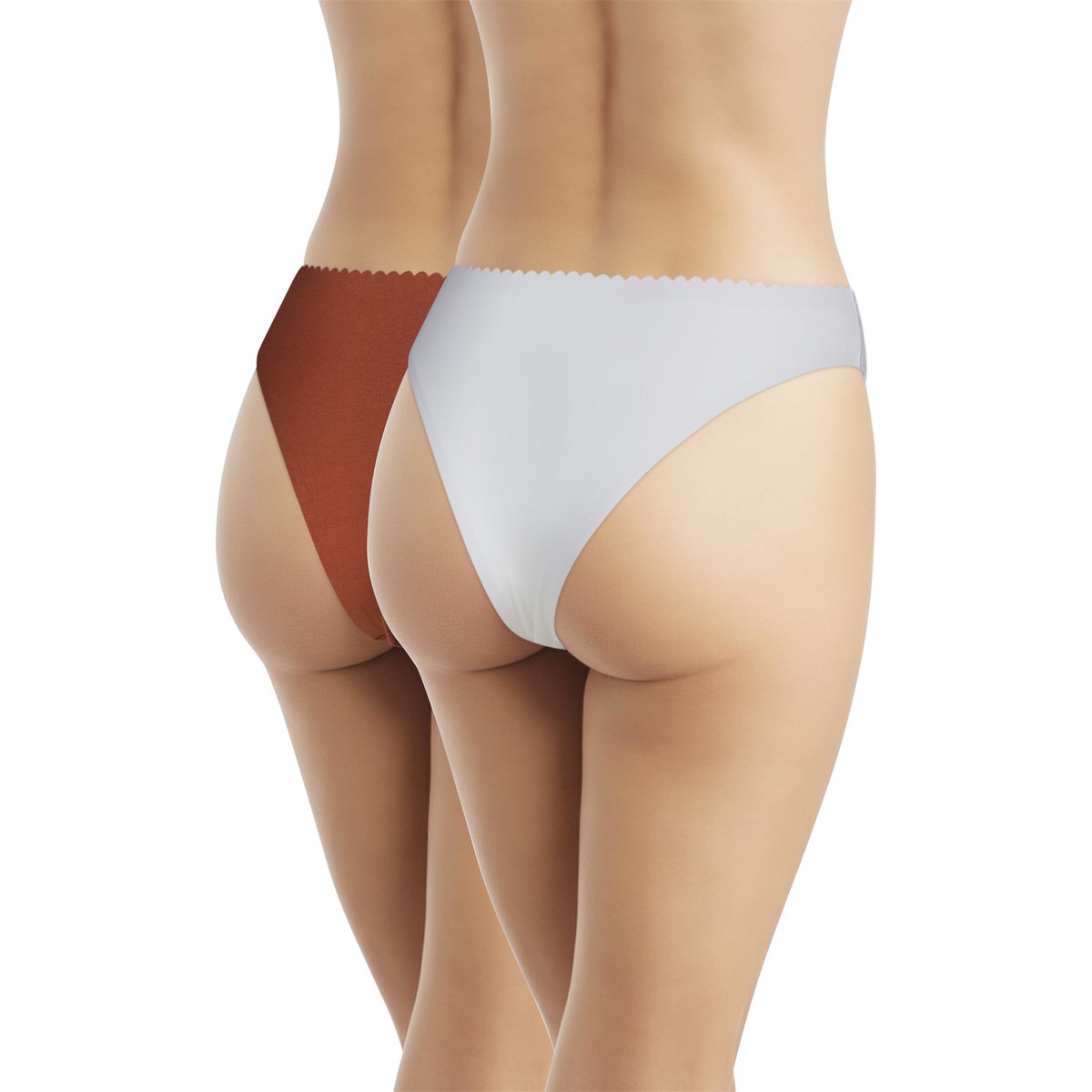 Lot de 2 tangas coton Body Touch Easy blanc, DIM