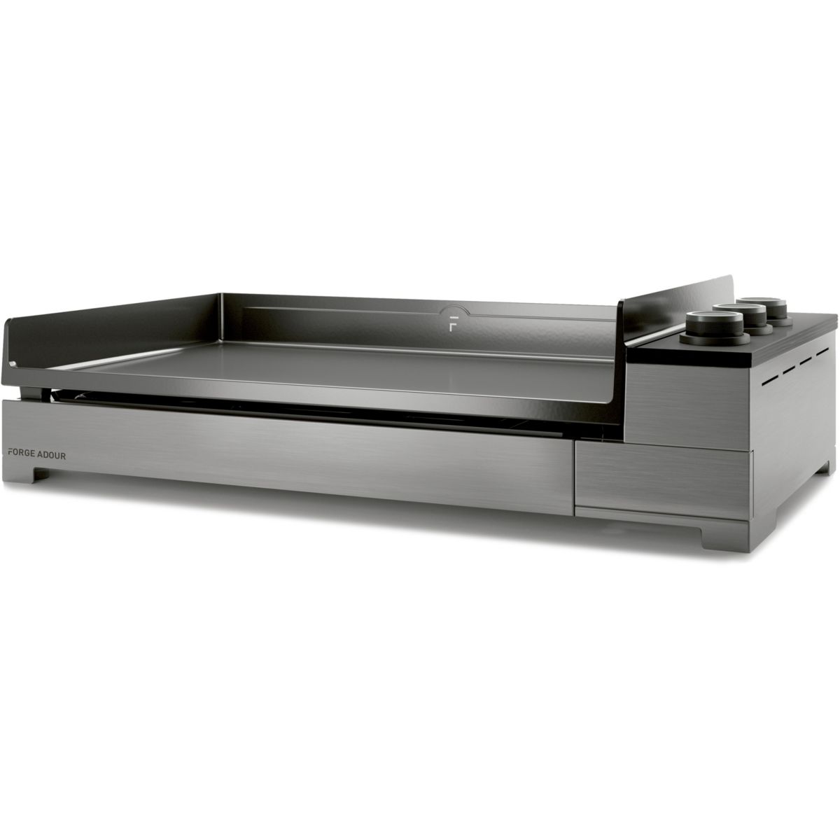 Plancha gaz Premium 75 Inox 3 brûleurs à poser 75.5x41 cm gris, FORGE ADOUR
