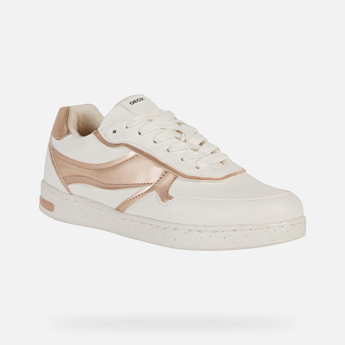 Baskets respirantes Jaysen x ACBC blanc/or rose, GEOX