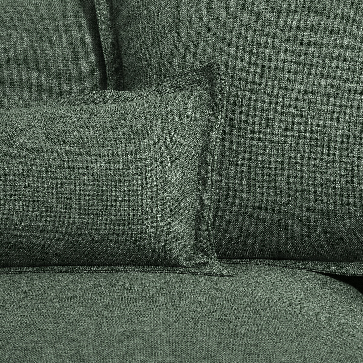 Hoekbank, omvormbaar, afneembare hoes, 4-zit, polyester, Odna bosgroen, LA REDOUTE INTERIEURS