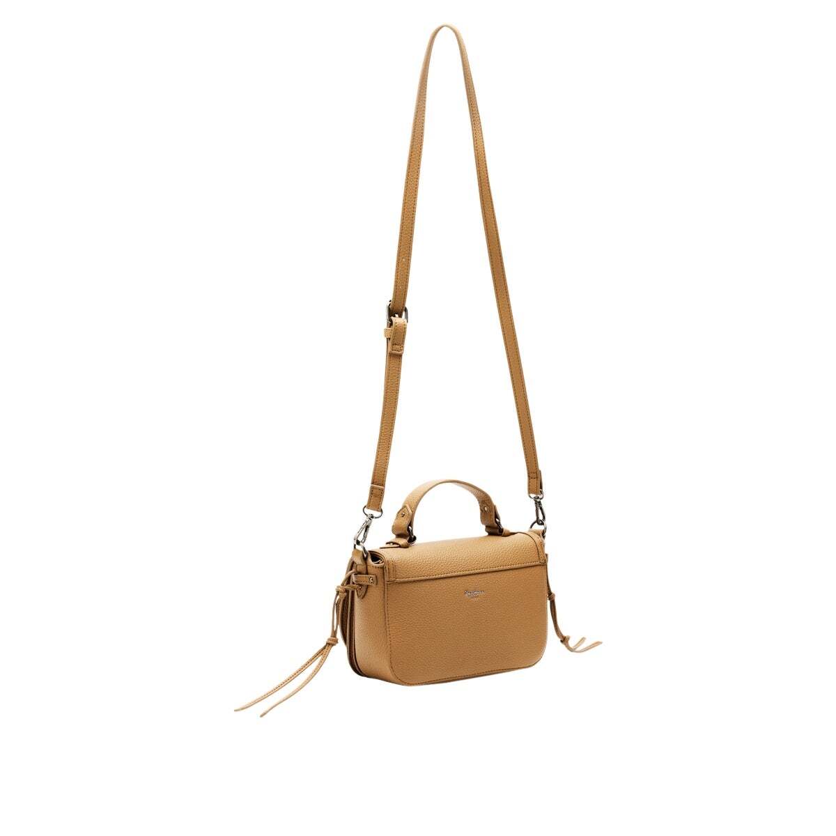 Sac Bandoulière À Rabat Effet Cuir beige nu, PEPE JEANS