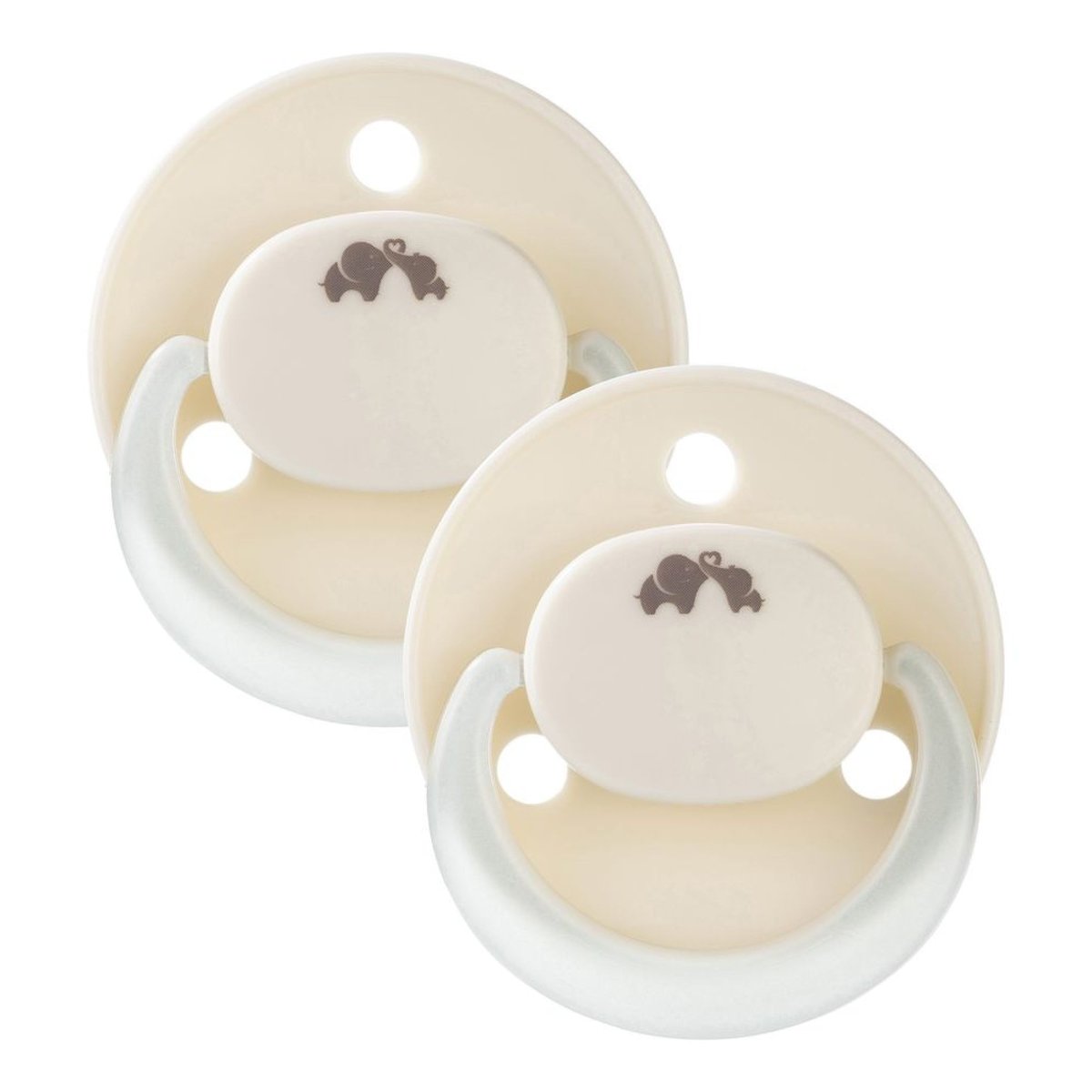 Lot de 2 sucettes Eco Reversible phosphorescente Sand naissance couleur unique, BEBECONFORT