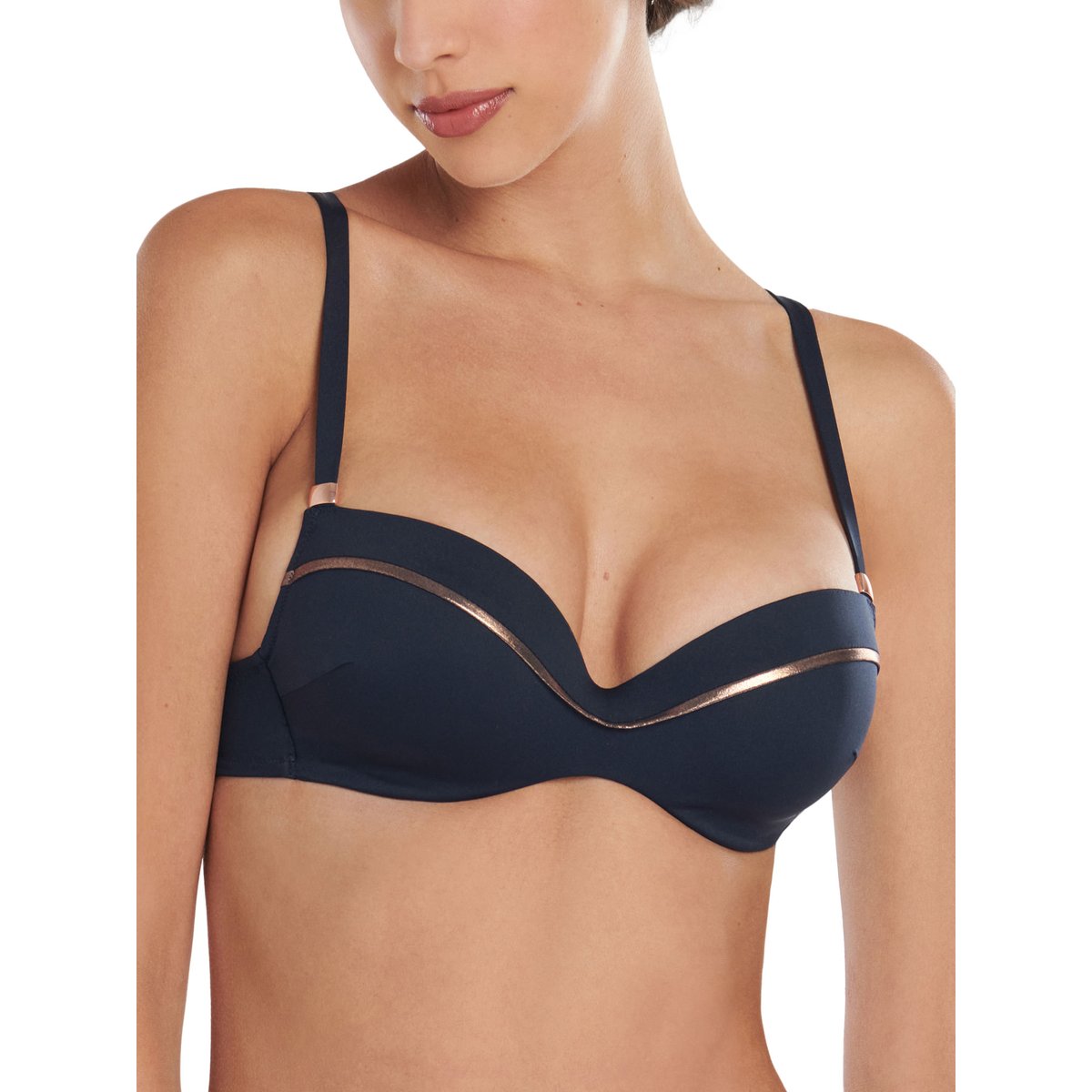 Haut maillot de bain préformé multipositions Umbria B à E noir, LISCA
