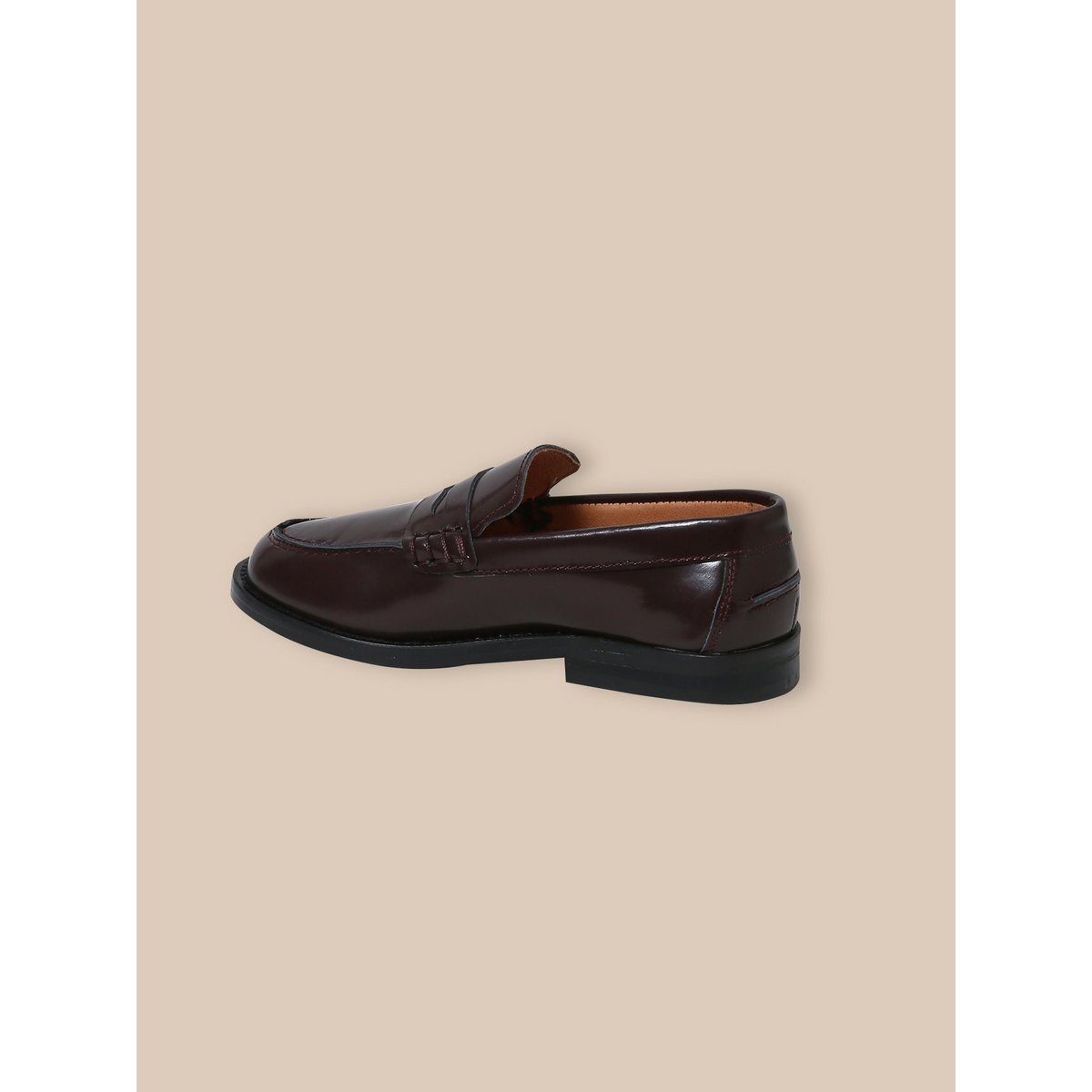 Mocassins en cuir chocolat, CYRILLUS