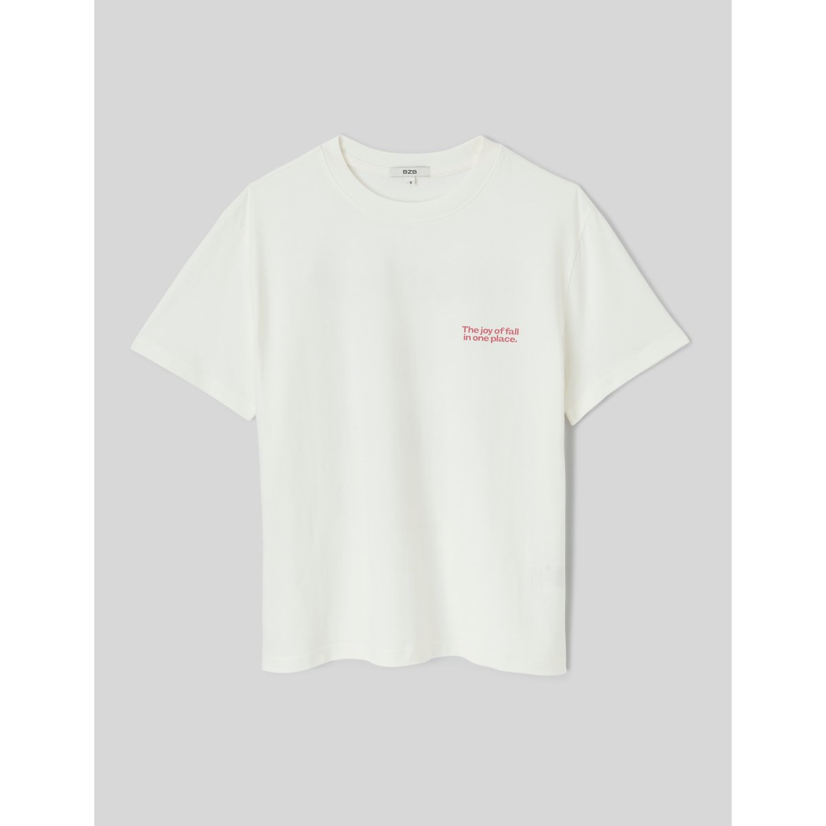 T-shirt imprimé manches courtes blanc écru, BZB