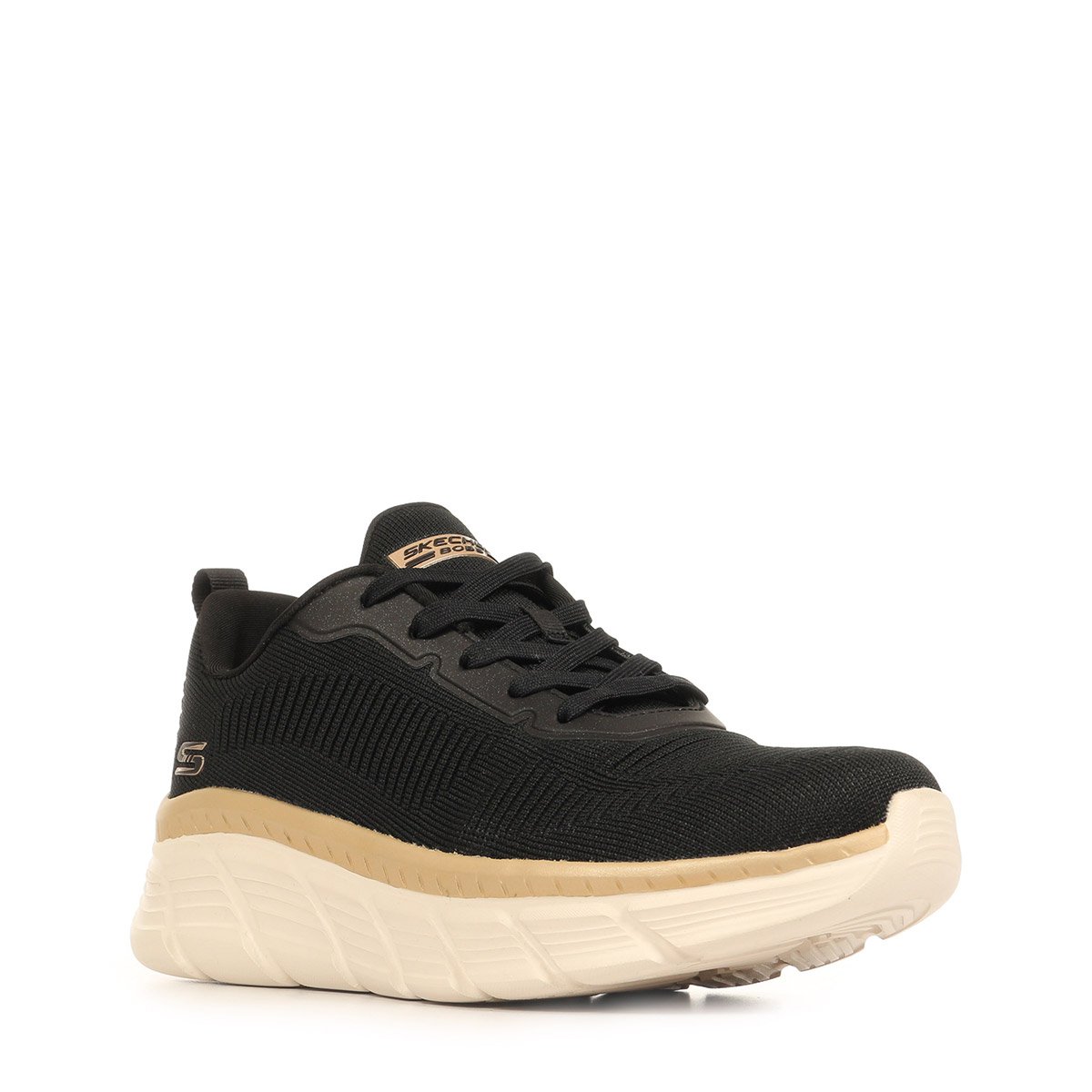 Baskets BOBS B FLEX HI FLYING HI black gold, SKECHERS