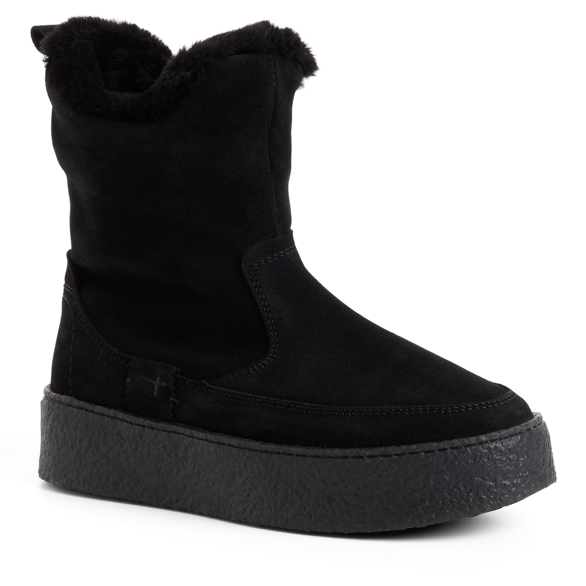 Bottine en cuir noir, TAMARIS