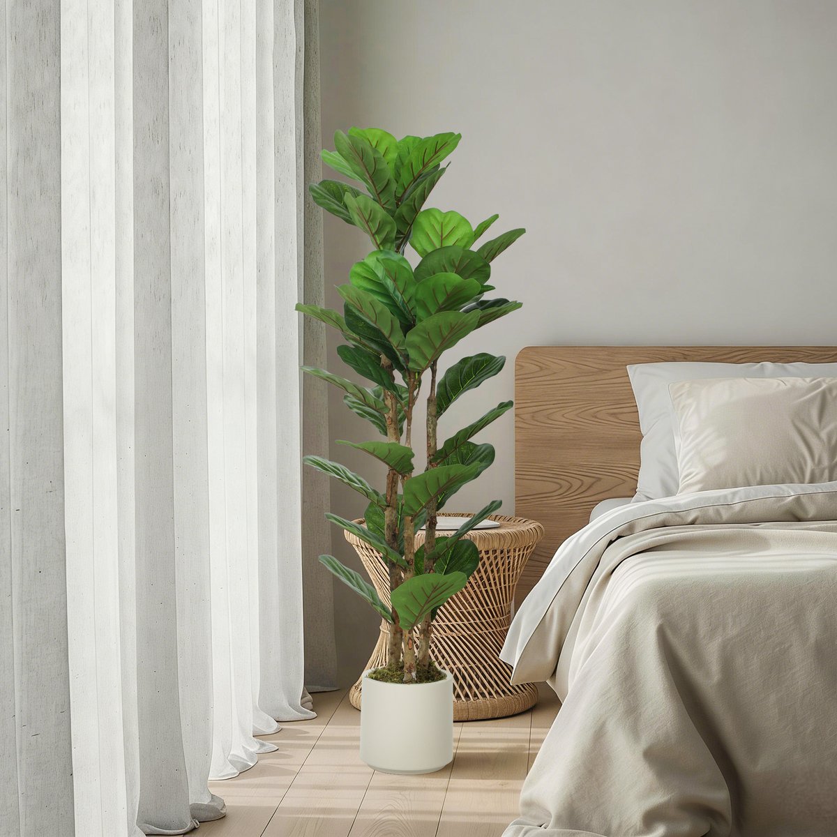 Plantes artificielles PEVA Vert vert, HOMCOM