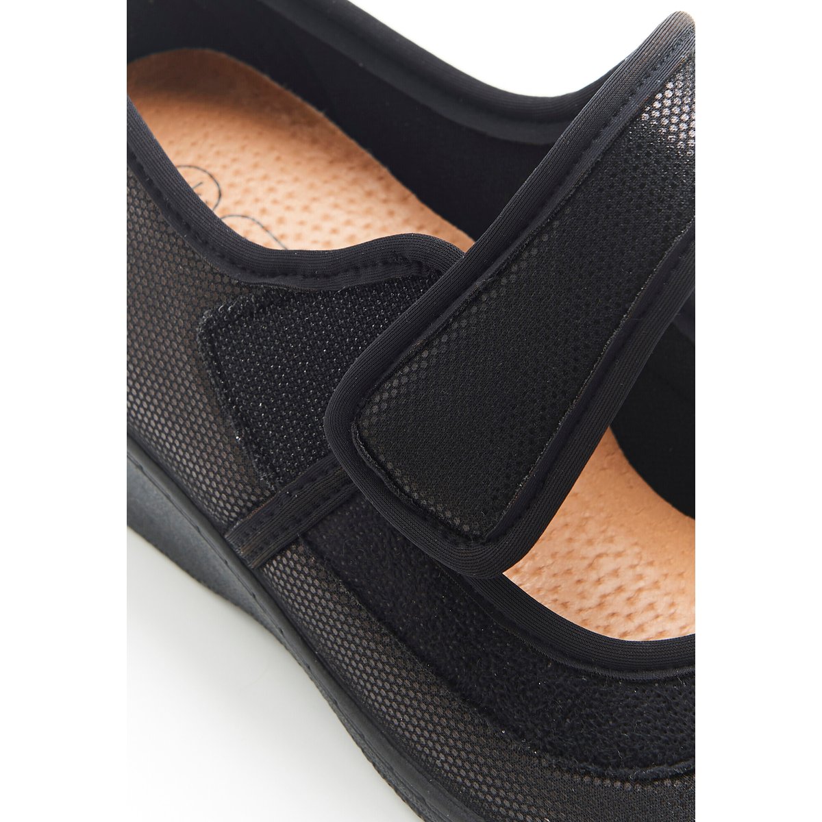 Chaussons à scratch noir, DAMART