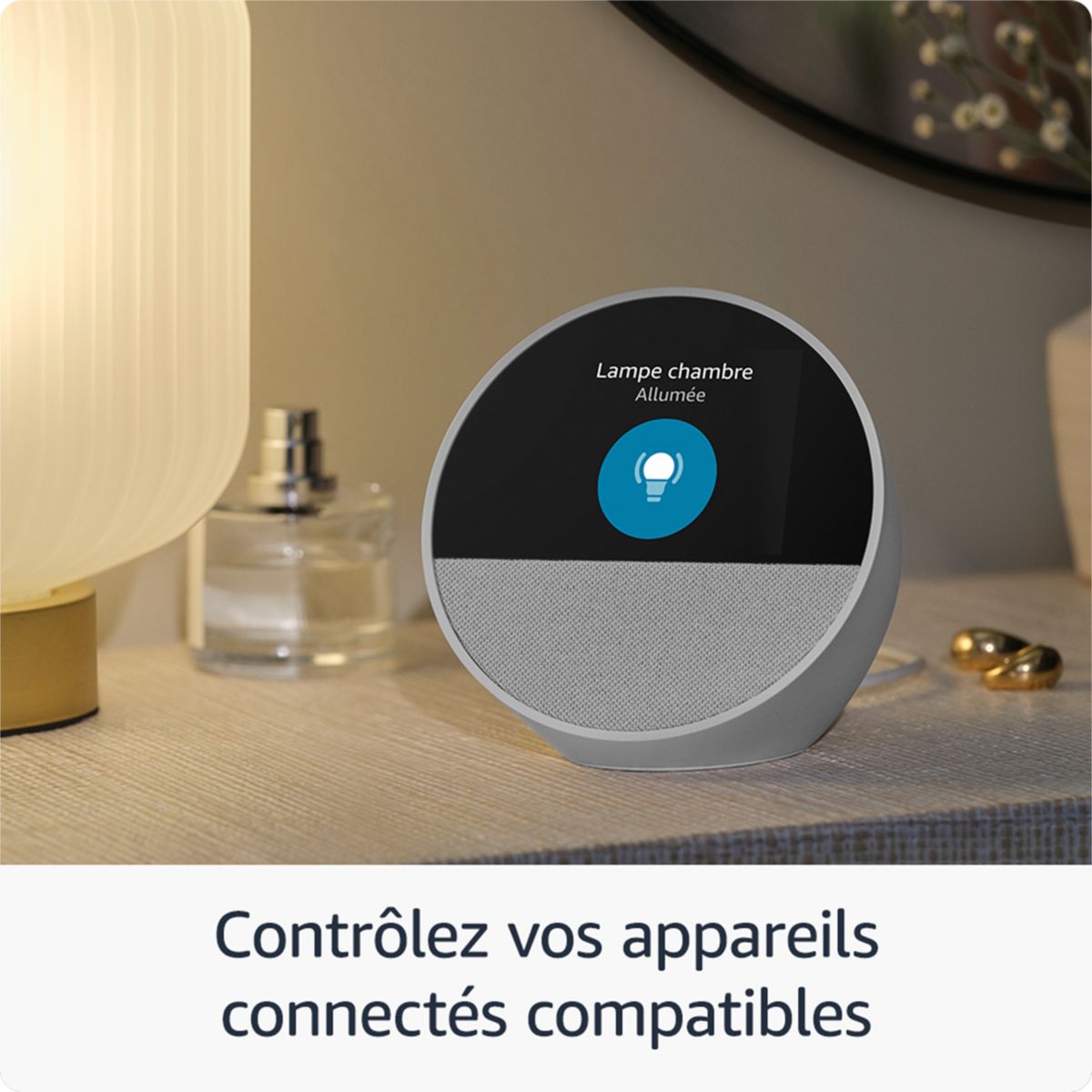 Assistant vocal Echo Spot 2024 Noir noir, AMAZON