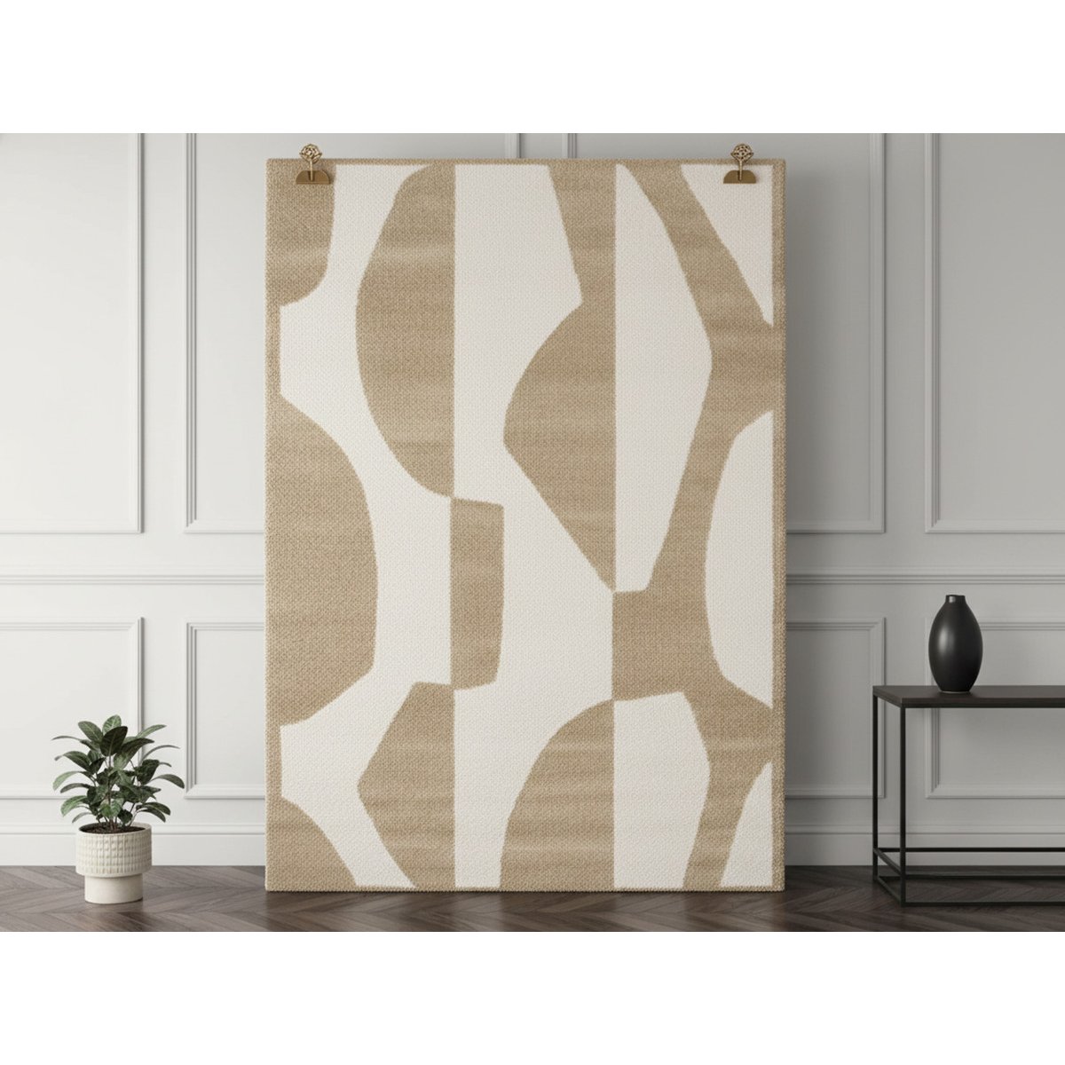 Tapis poils poils courts style , ELIOR marron, BOBOCHIC