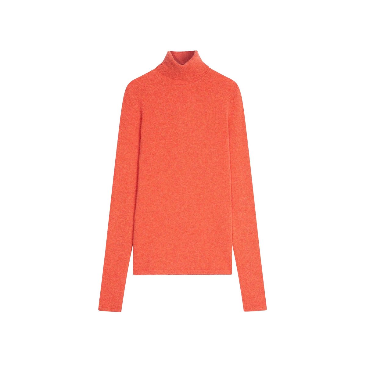 Pull Col Roulé Orange Chiné Ava orange, JUST CASHMERE
