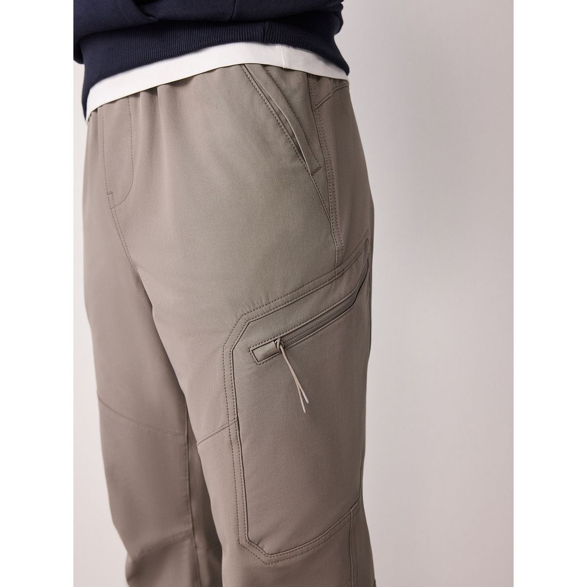 Pantalon cargo drytech slim militaire stretch gris, NEXT