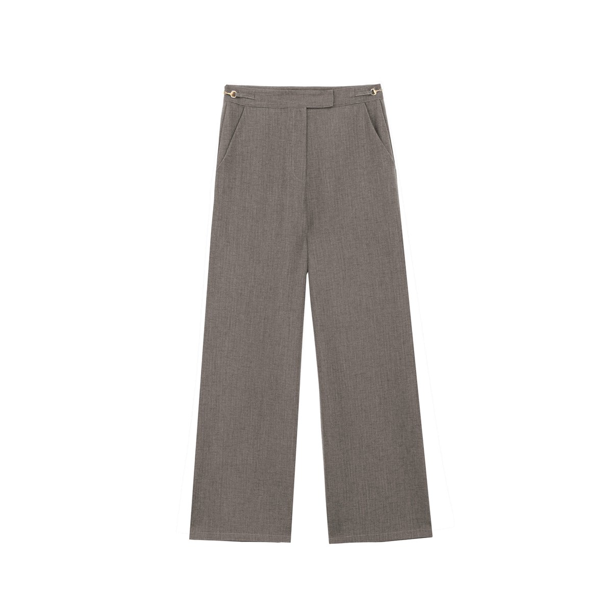 Pantalon droite uni PAOLINO 14-taupe, LA PETITE ETOILE