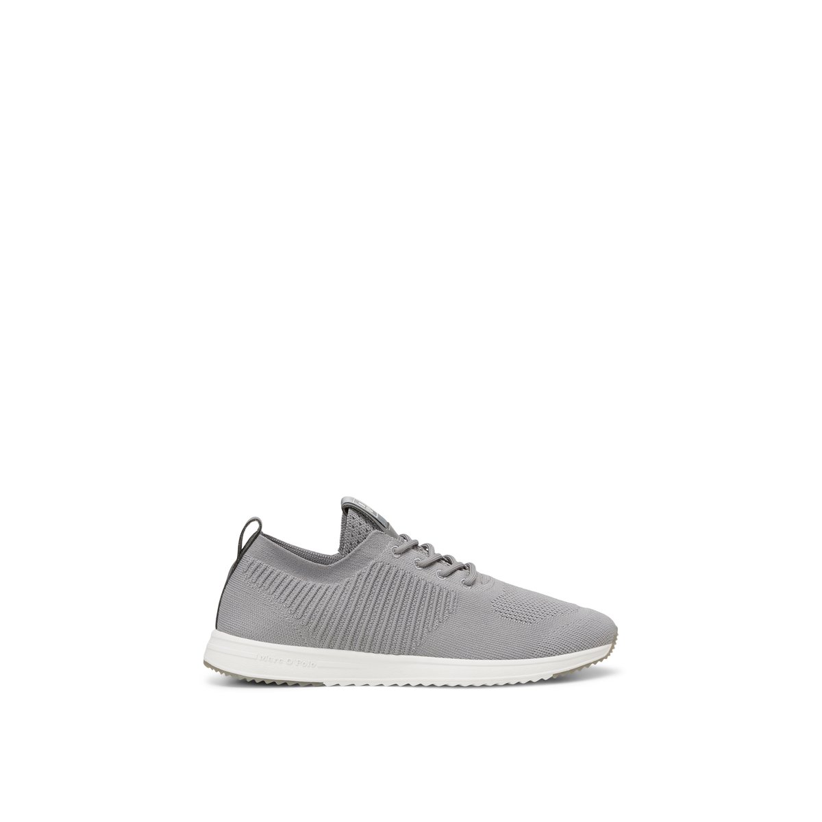Baskets en tricot en polyester recyclé gris, MARC O'POLO