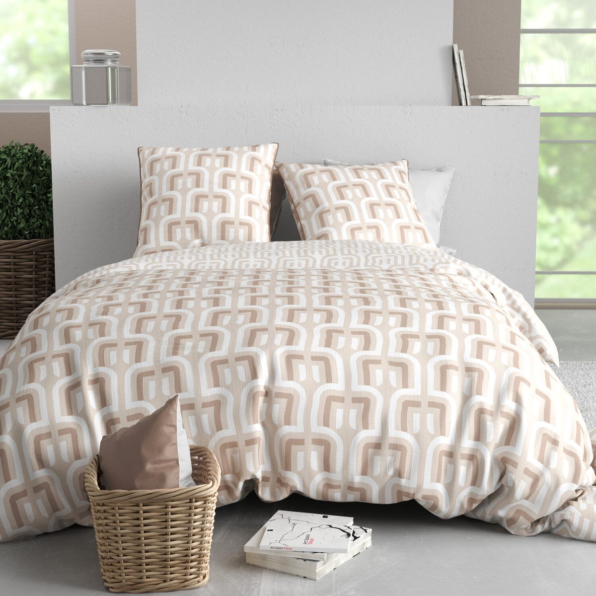 Parure housse de couette en microfibre imprimée, Tara imprime, C DESIGN HOME TEXTILE