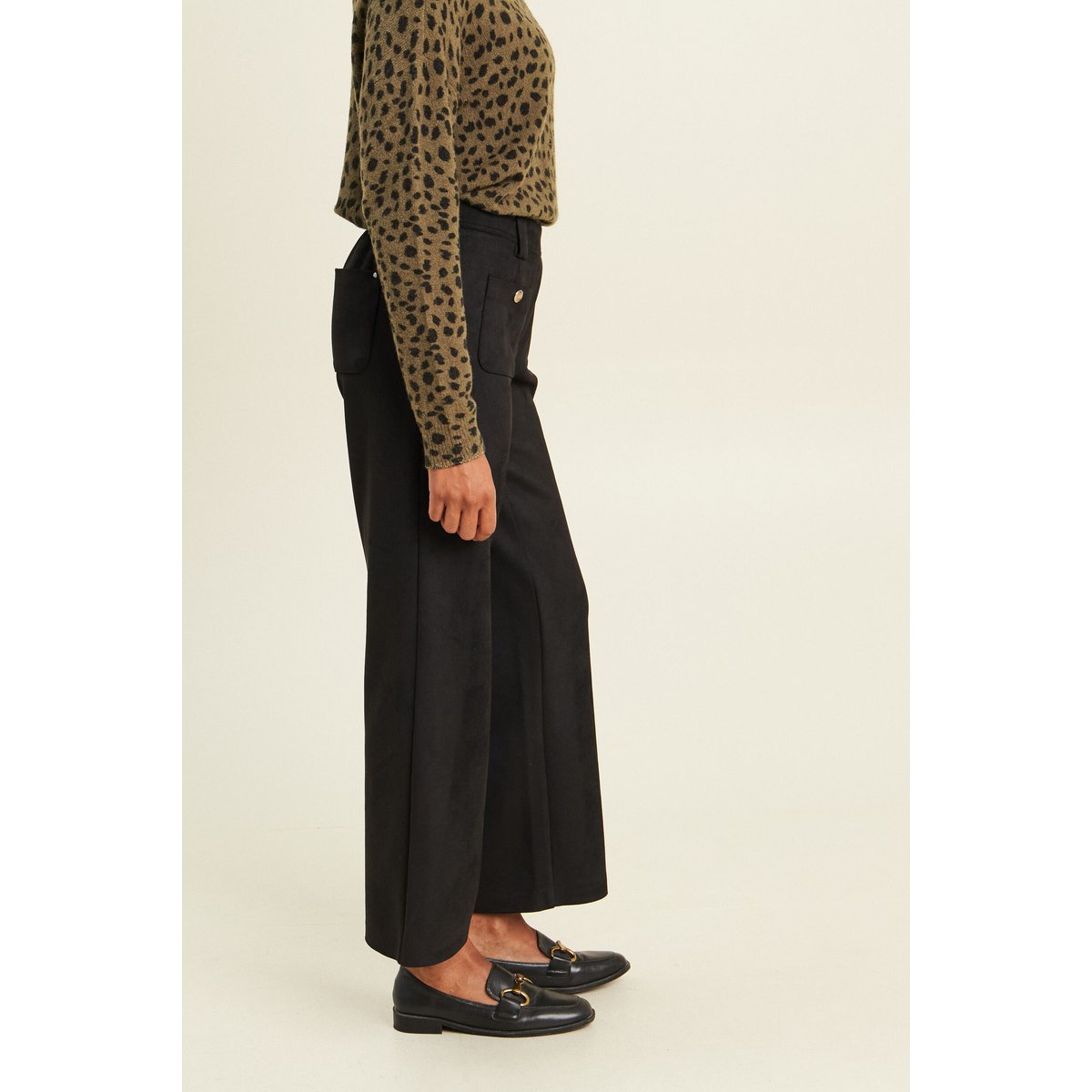 Pantalon aspect daim noir, BREAL