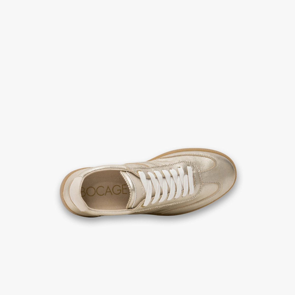 Basket en cuir LELLIA or platine, BOCAGE