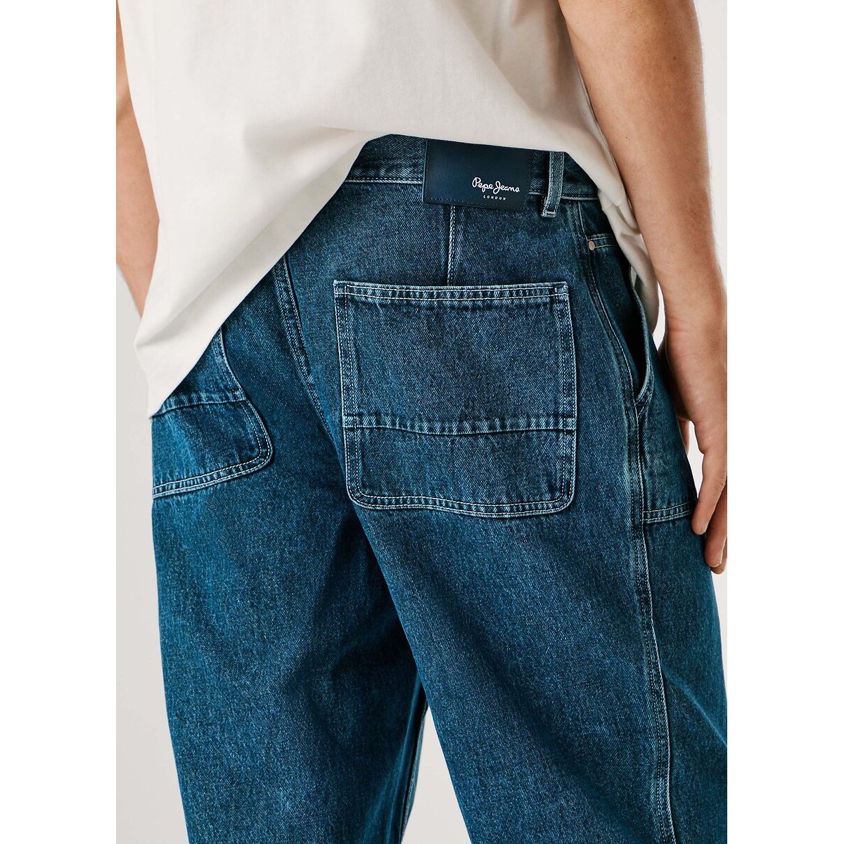 Jean tapered relaxed Carpenter bleu moyen, PEPE JEANS