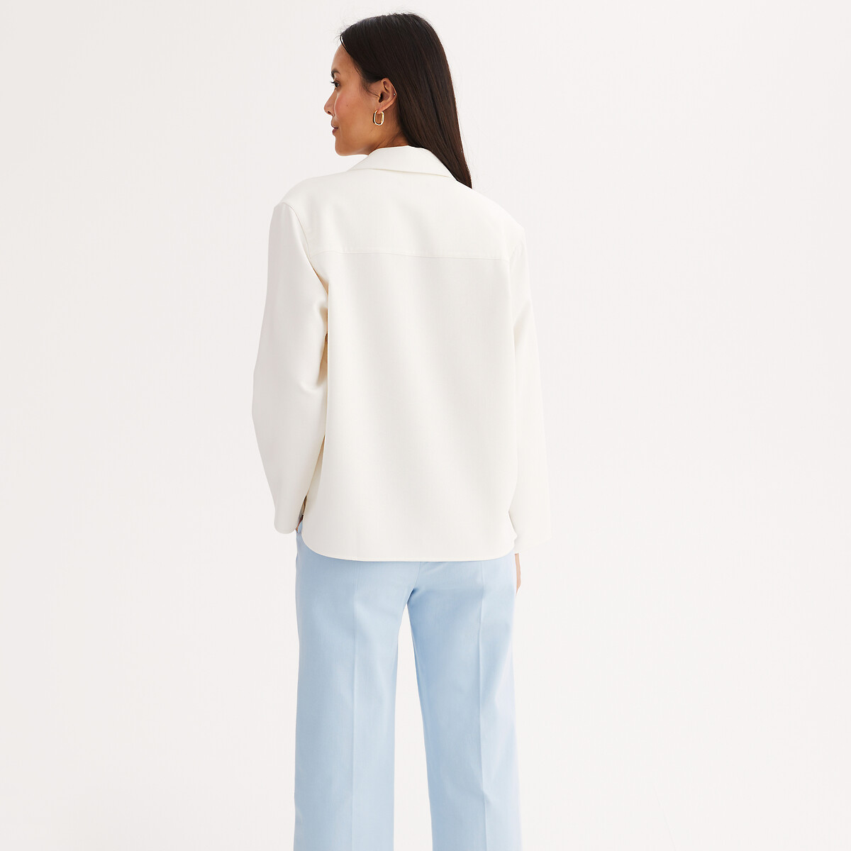 Chemise esprit vareuse, manches longues ecru, ANNE WEYBURN