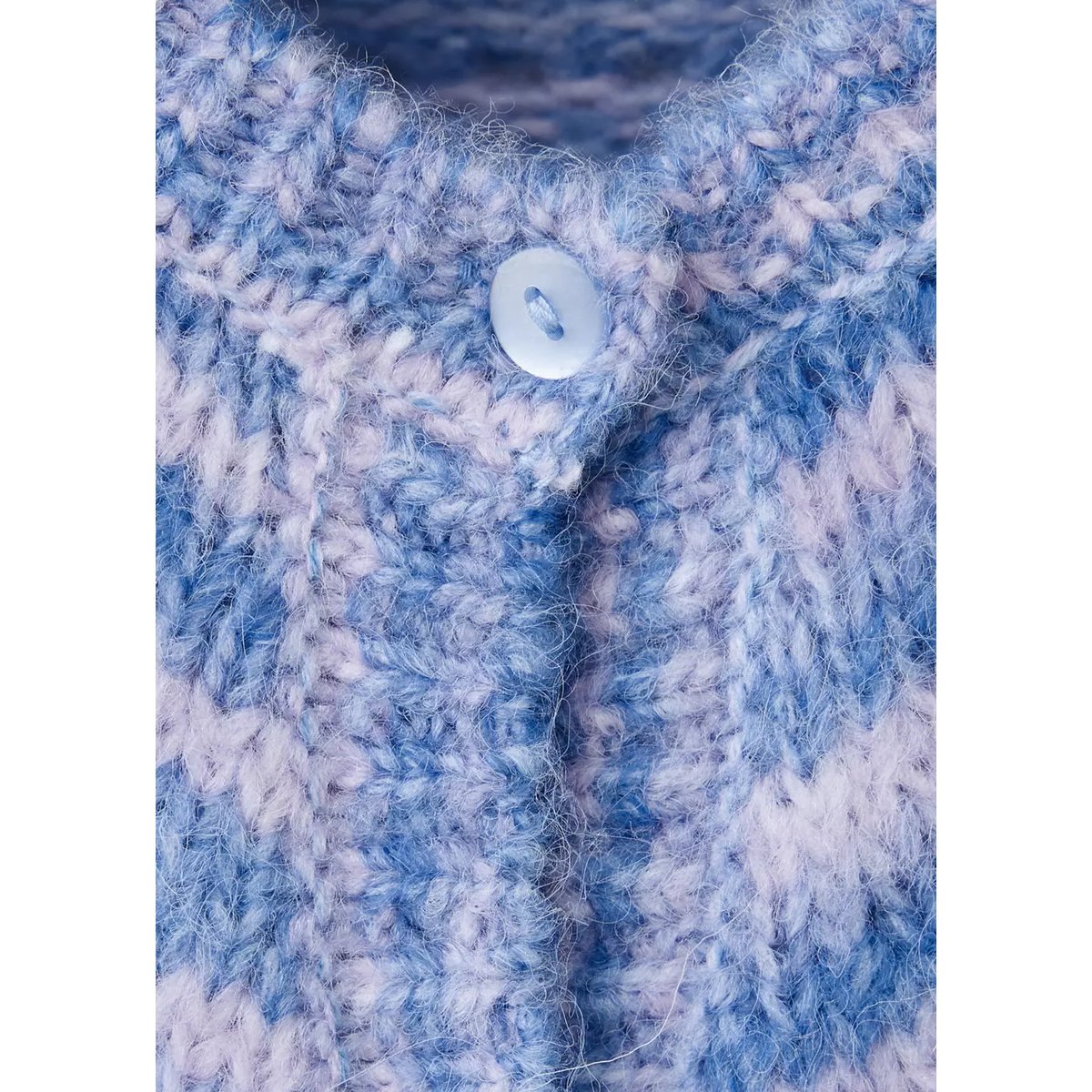 Cardigan en maille ajourée multicolore lilas, MANGO BABY