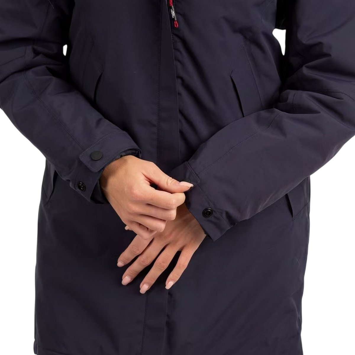 Veste imperméable unie à capuche bleu marine, TRESPASS
