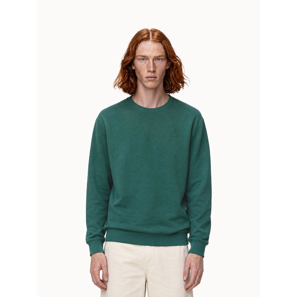 Sweat col rond Ton sur ton jasper, LE COQ SPORTIF