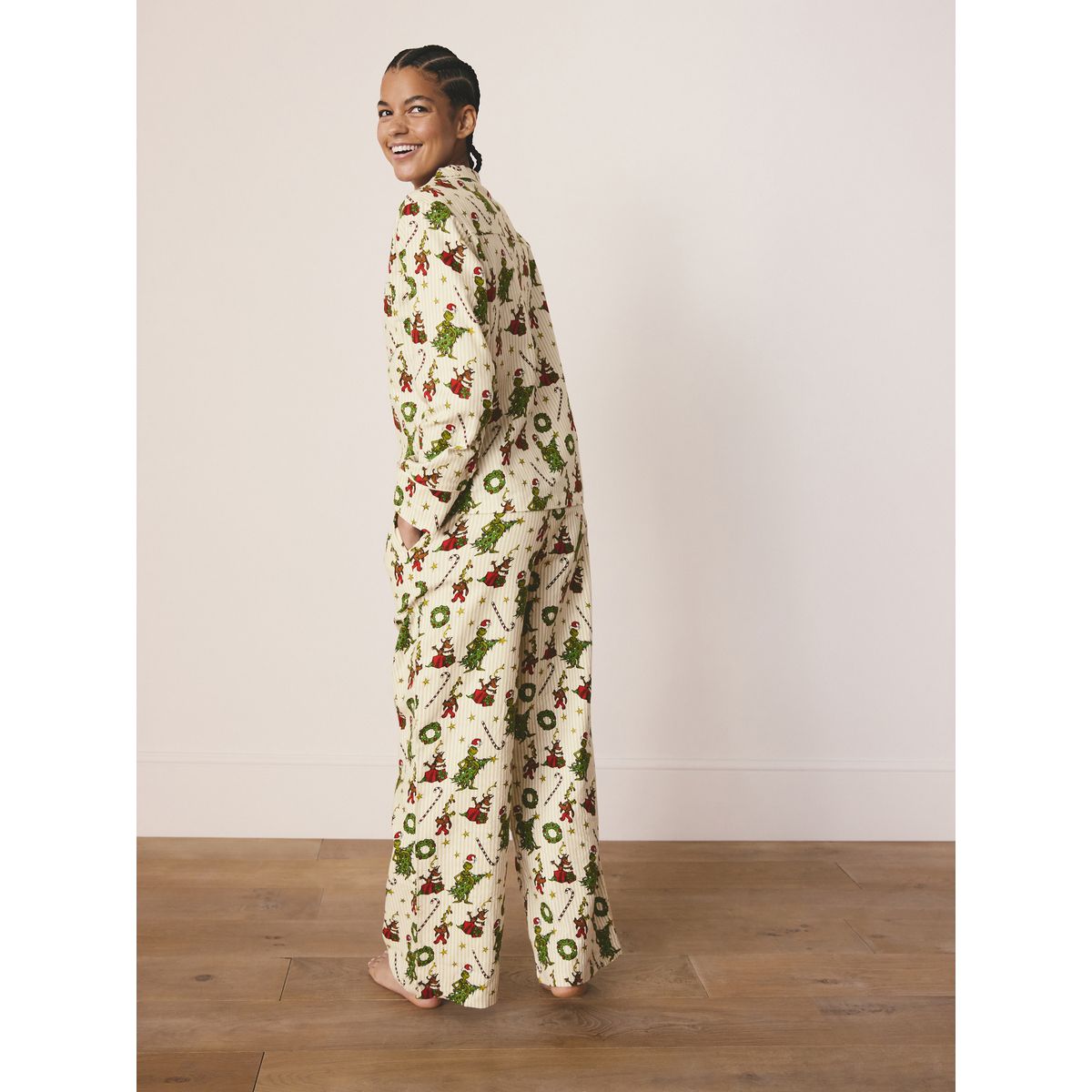 Pyjama boutonné noël collection famille crème, NEXT