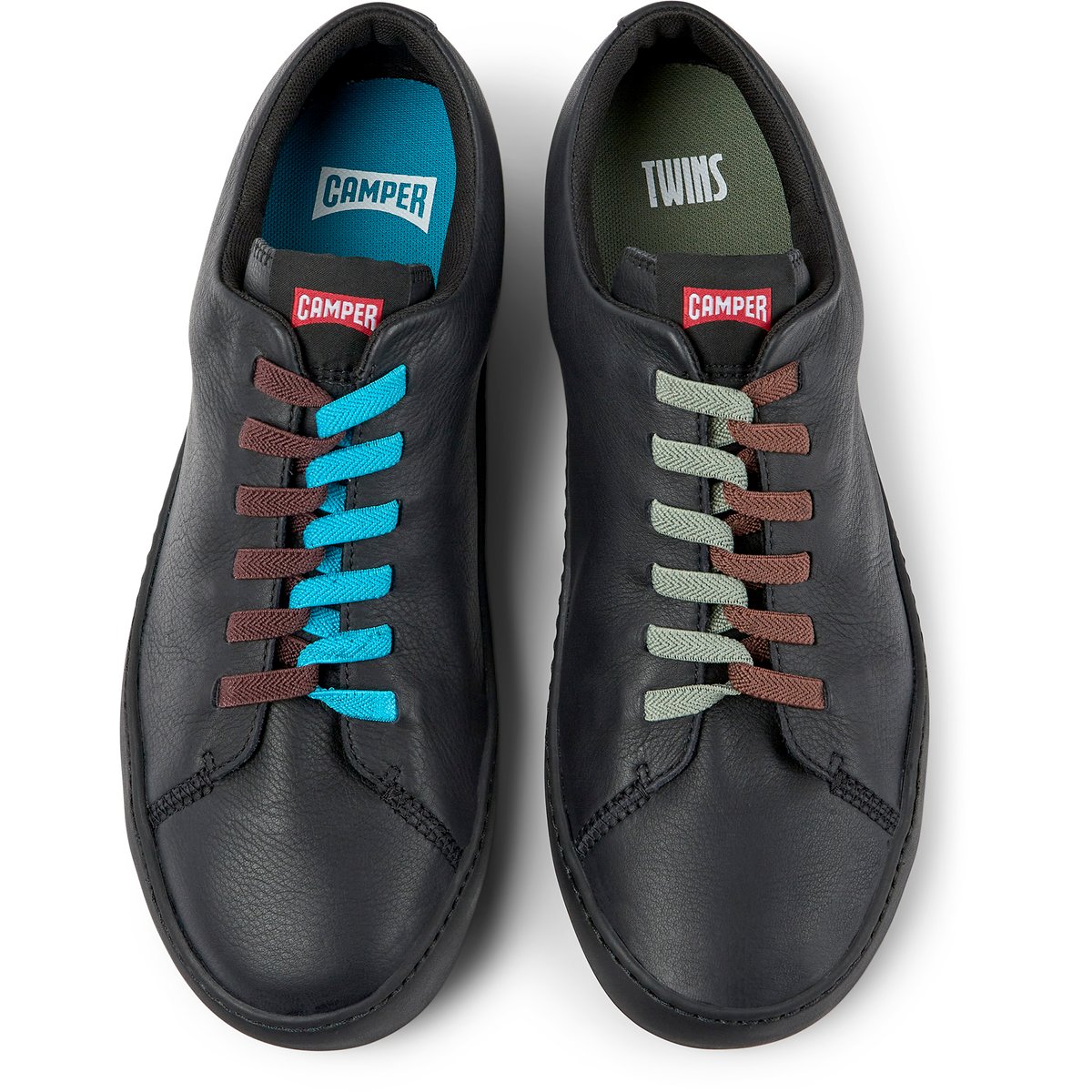 Baskets G3D Peu Touring Twins Smooth Leather noir, CAMPER