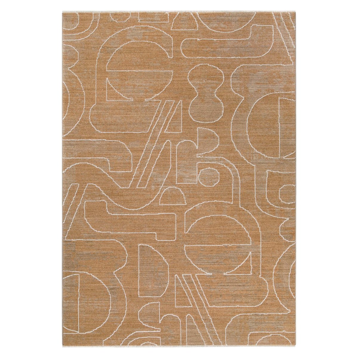 WECONhome Beatle-B par Esprit, tissé machine, tapis poils courts, motif graphique avec effet relief, certifié OEKO-TEX® ,  Beatle-B brun multicolore, ESPRIT