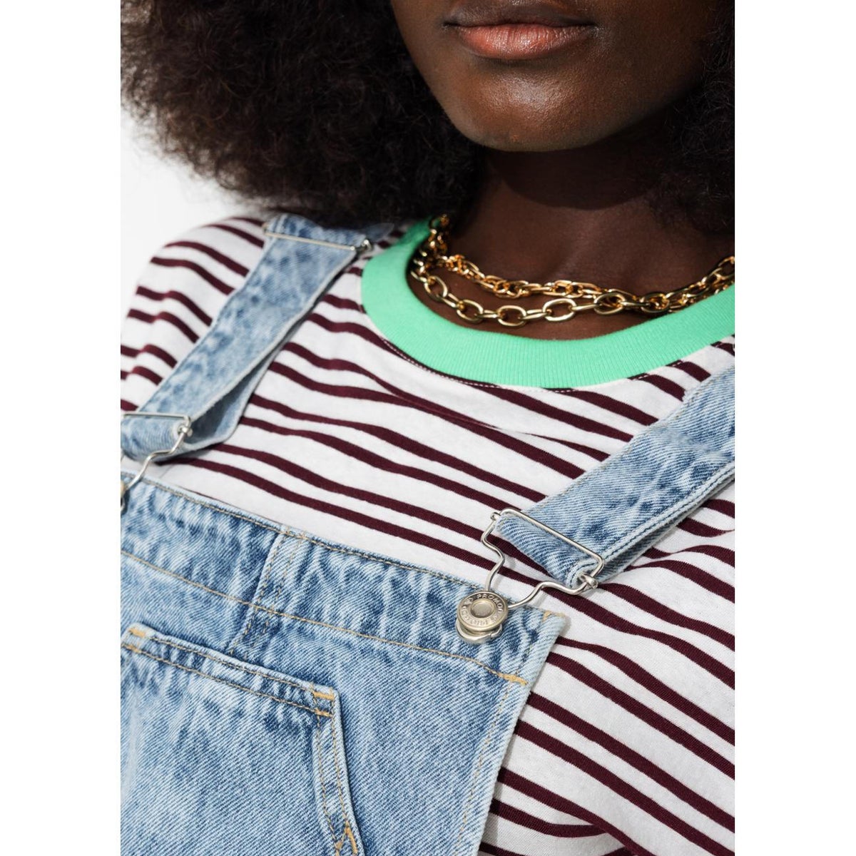 Salopette-short en jean jean clair, PROMOD