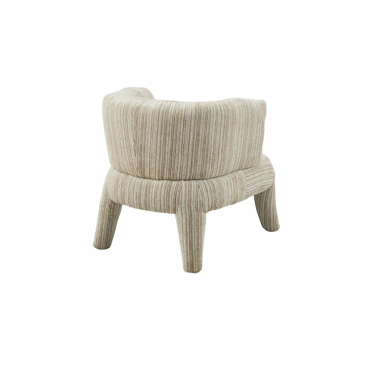 Fauteuil de salon design à rayures CORTINA marron, PIER IMPORT