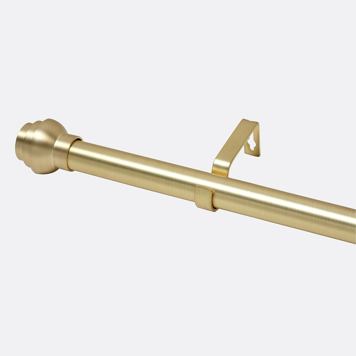 Uitschuifbare gordijnroede, koepeluiteinde, 160/300 cm messing, CESSOT DECORATION